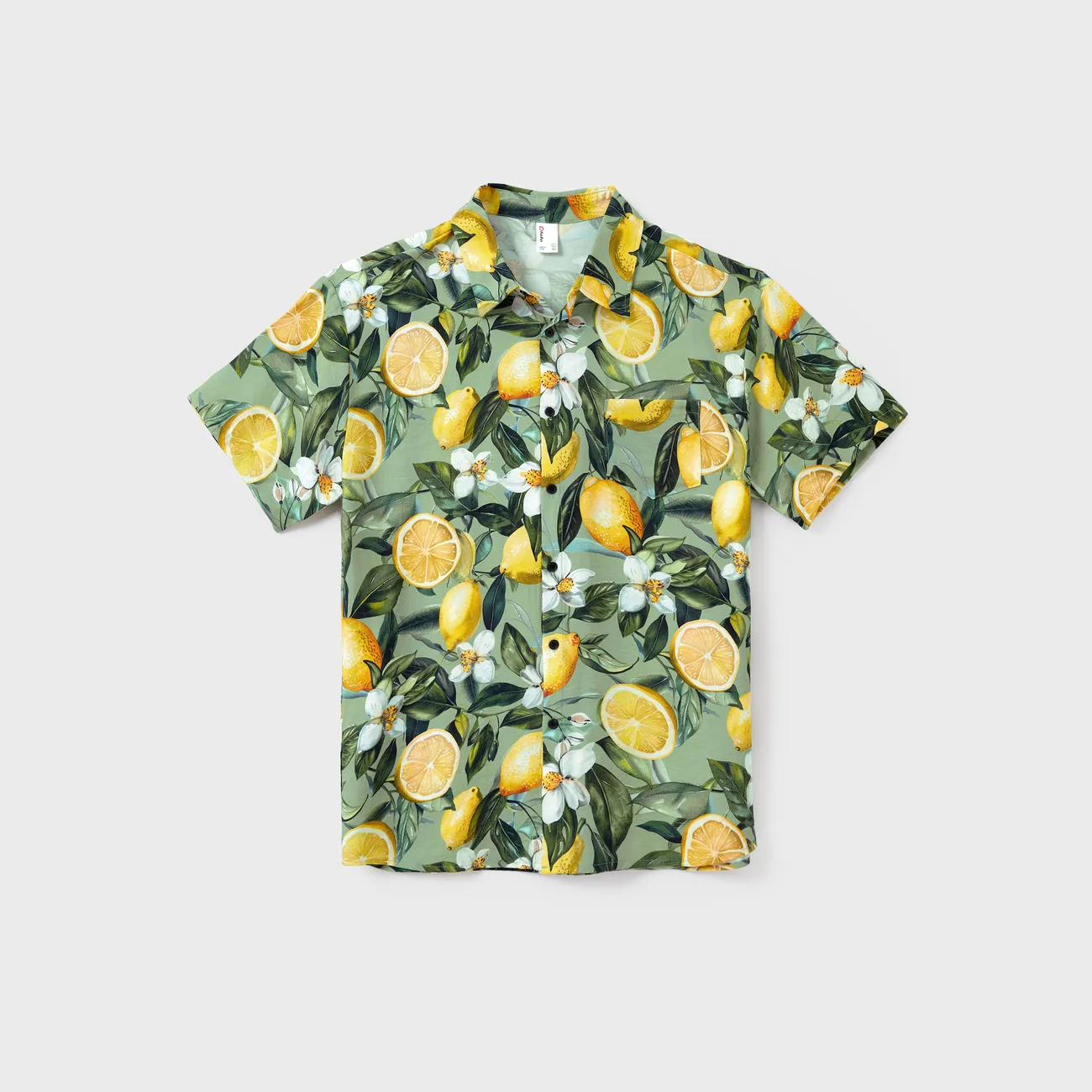 Matching Family Outfits – Lemon Print Hawaiian Shirts & Summer Dresses – Tropical Vacation Clothes for Men, Women & Kids