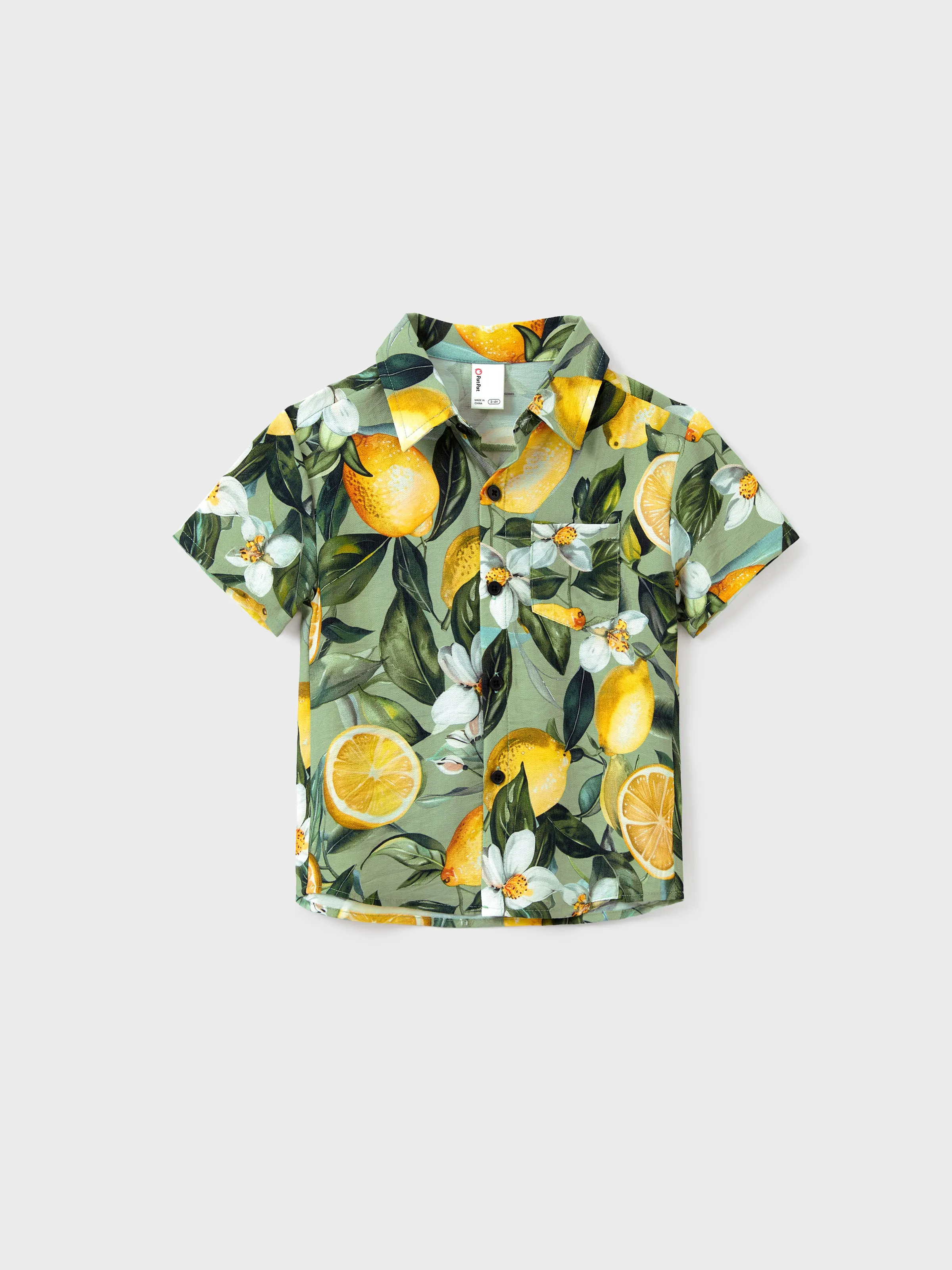 

Matching Family Outfits – Lemon Print Hawaiian Shirts & Summer Dresses – Tropical Vacation Clothes for Men, Women & Kids