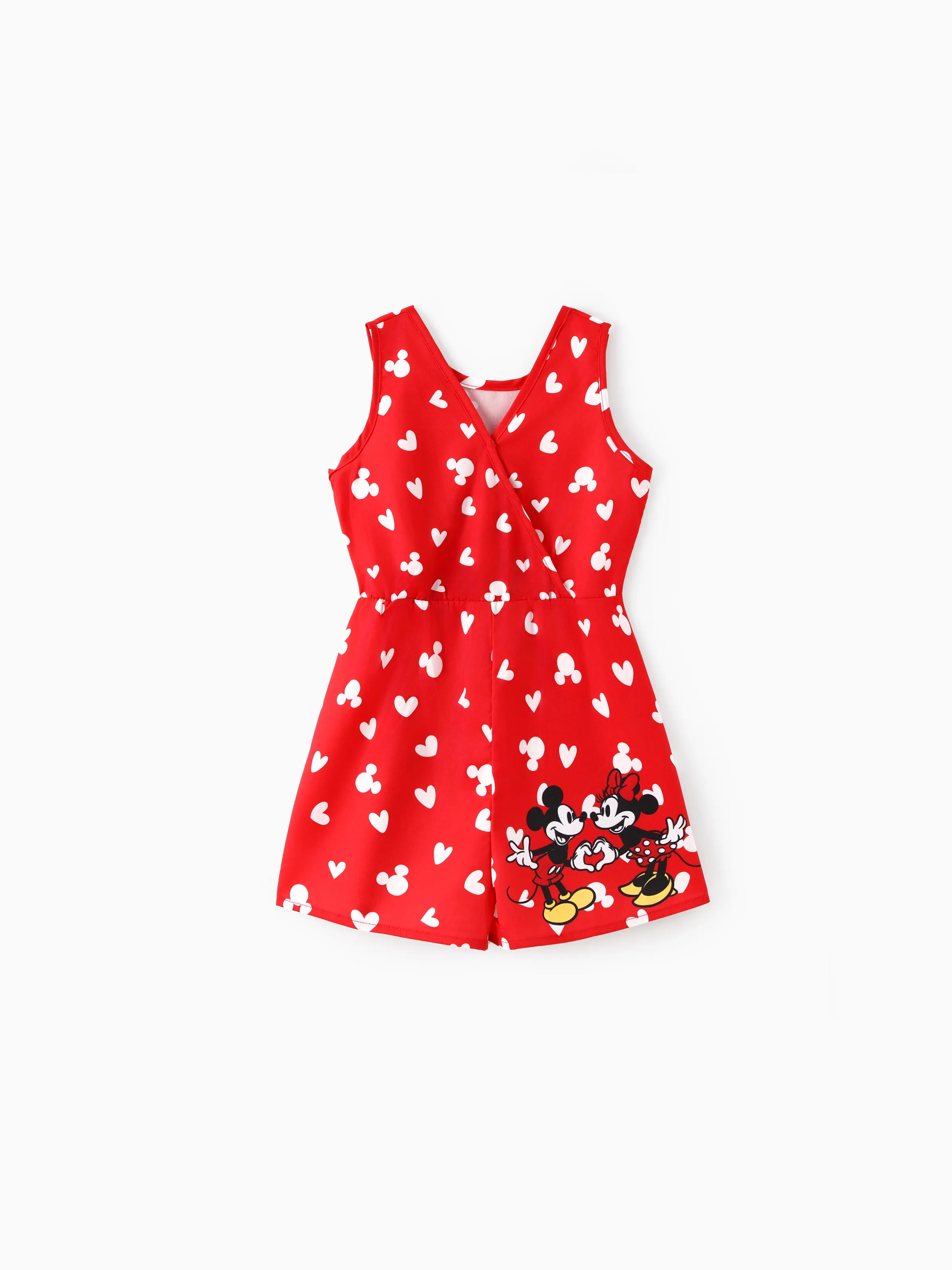 

Disney Mickey and Friends Family matching Heart Allover Print Short-sleeve Dress/Jumpsuit/Cotton Top