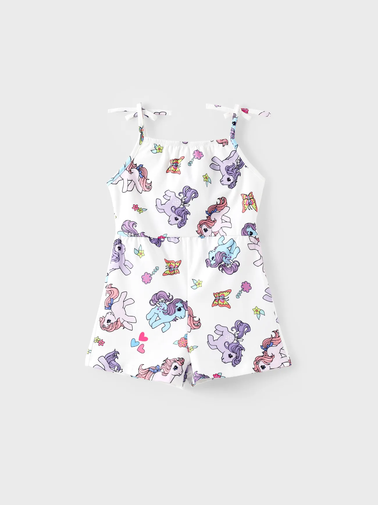White - My Little Pony Toddler Girl Printed Spaghetti Strap Jumpsuit - image 1