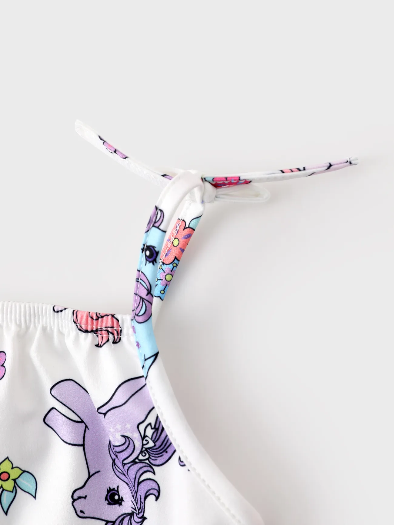 White - My Little Pony Toddler Girl Printed Spaghetti Strap Jumpsuit - image 5