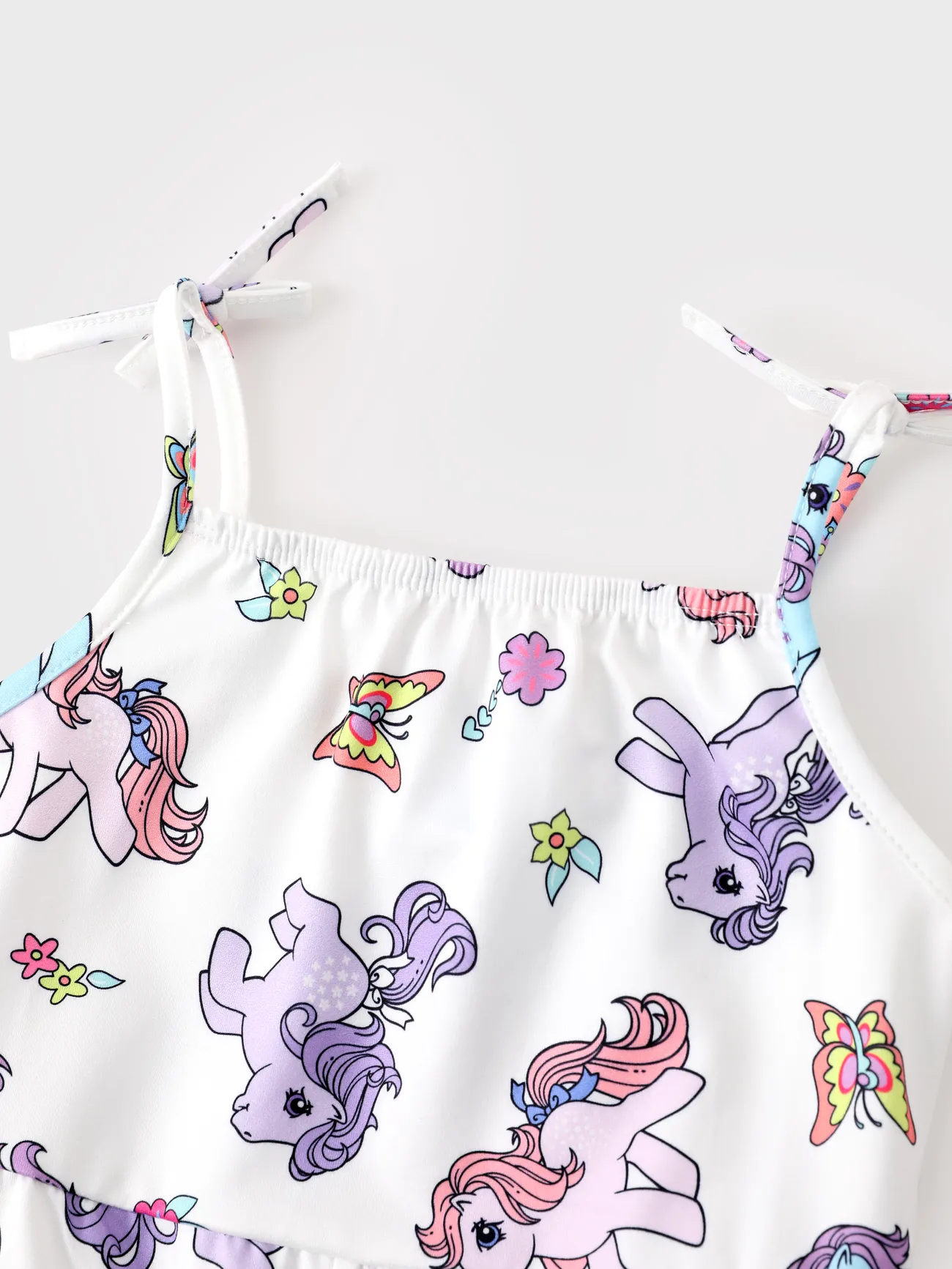 White - My Little Pony Toddler Girl Printed Spaghetti Strap Jumpsuit - image 4