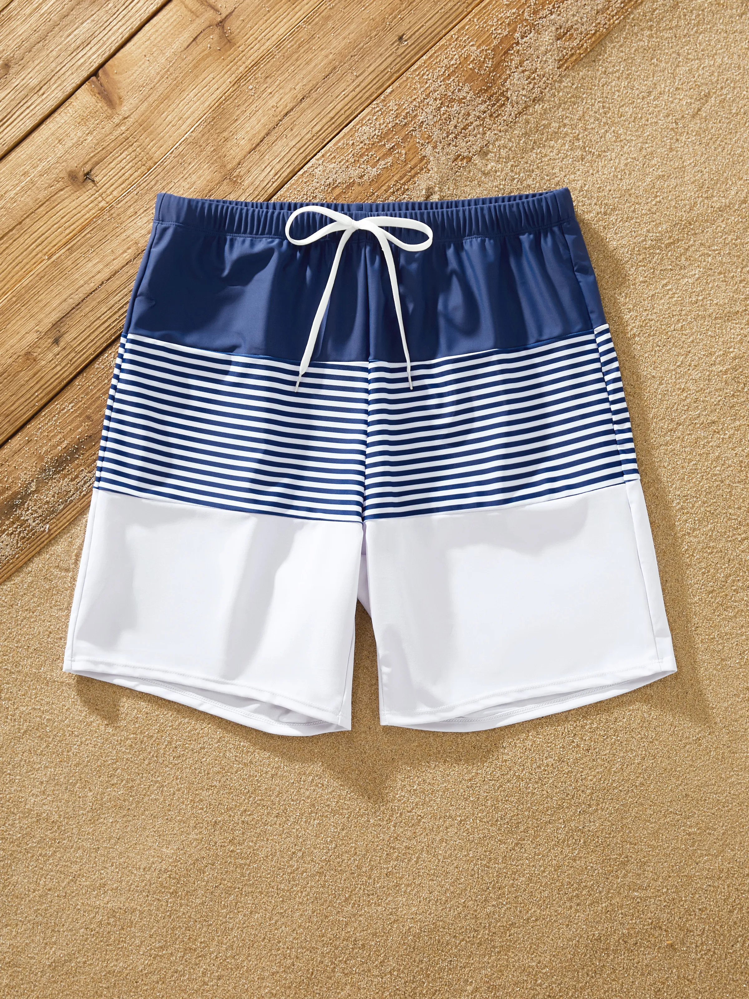 

Sexy Stripe Family Swimwear for Unisex - Tight Fit Polyester Spandex Matching Outfits