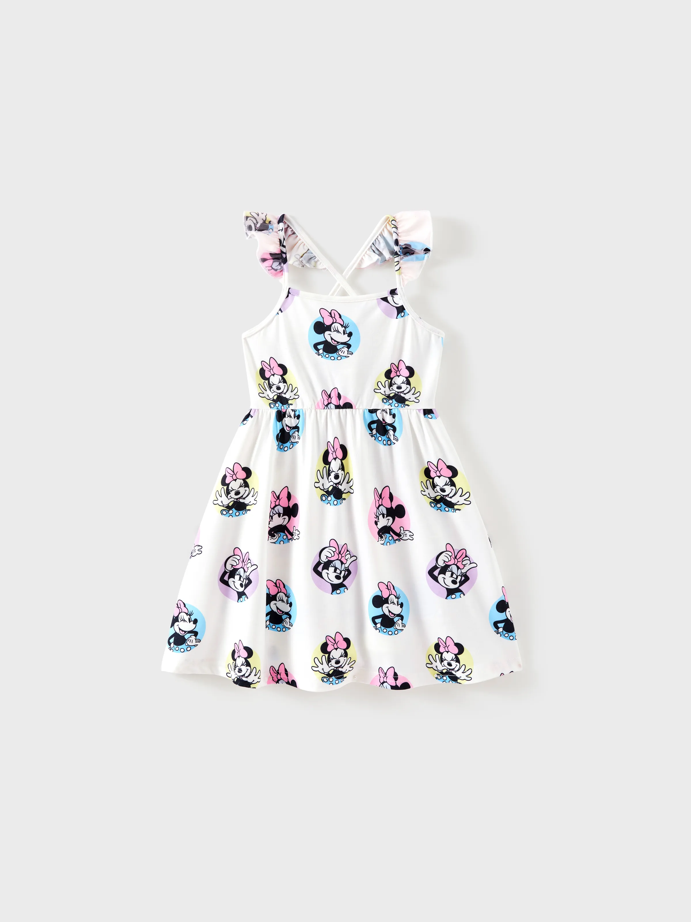 Disney Minnie Mouse Toddler Girl Floral Naia™ Character Print Dress White