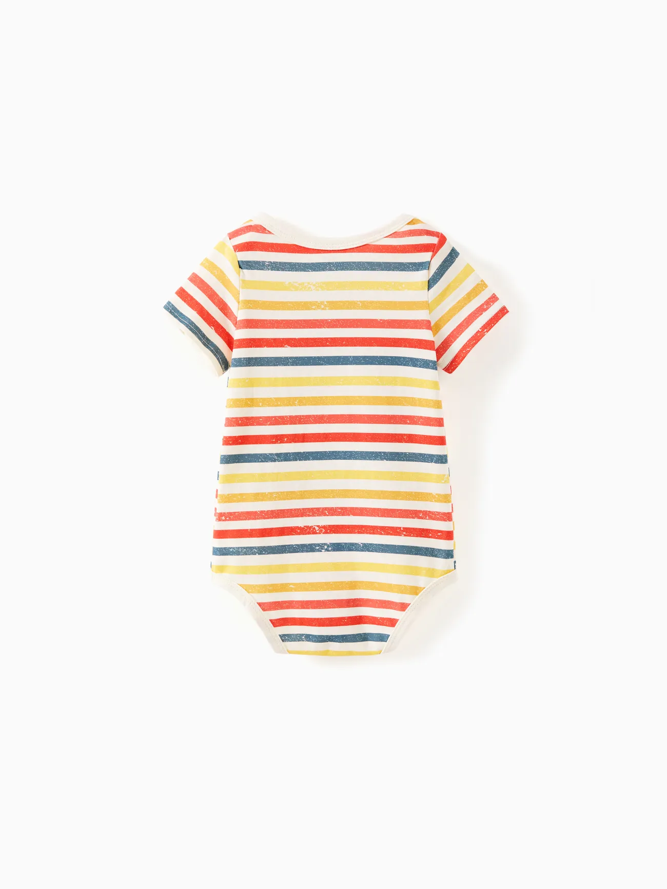 Baby - Disney Mickey and Friends Family Matching Vintage Striped Print Short-sleeve Top/Romper - Creamy White - image 13