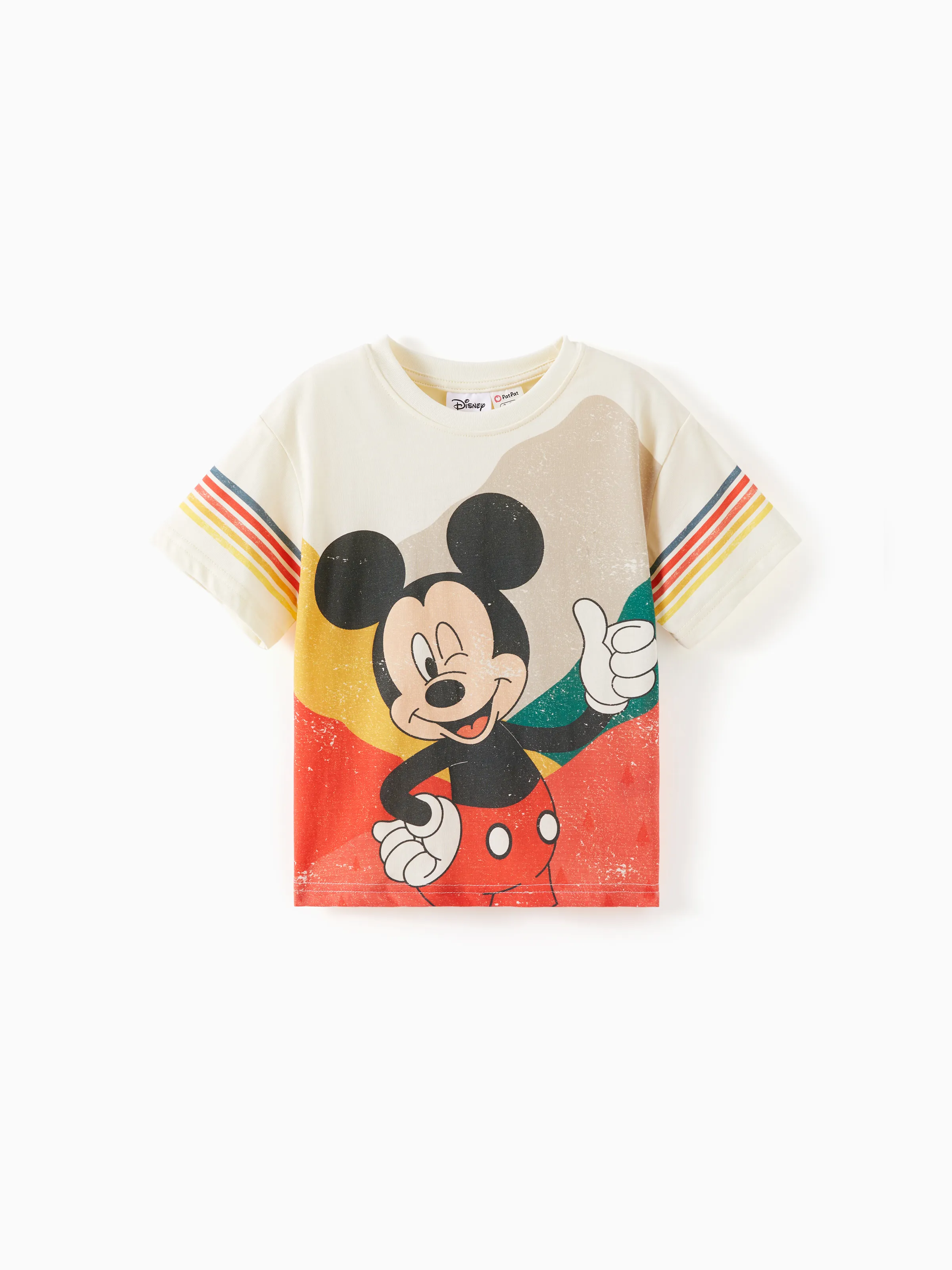 

Disney Mickey and Friends Family Matching Vintage Striped Print Short-sleeve Top/Romper