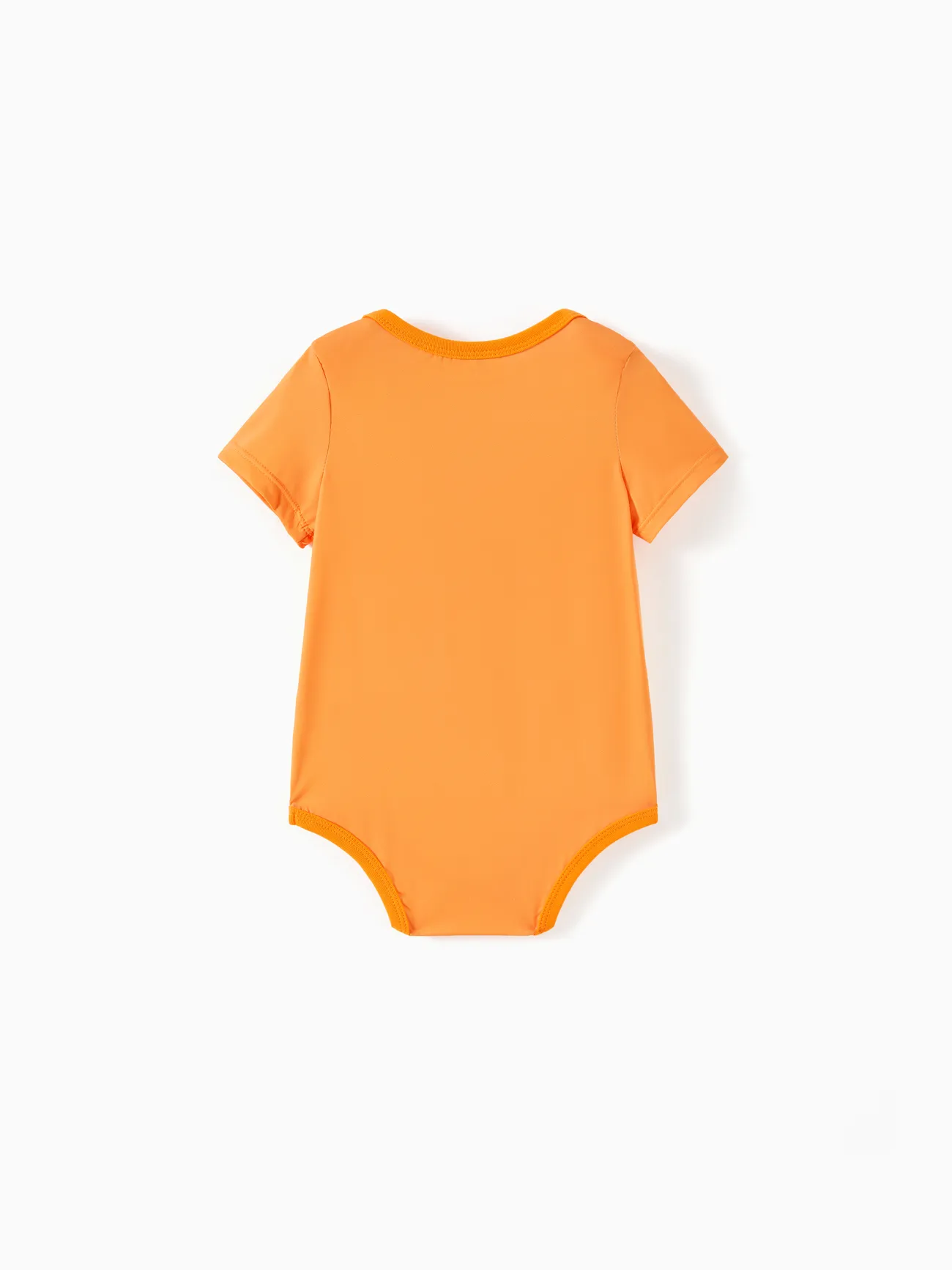 Baby - Disney Stitch Family matching 1pc Character Pineapple Pattern Gradient Short-sleeve Cooling Top/Romper - Orange - image 13