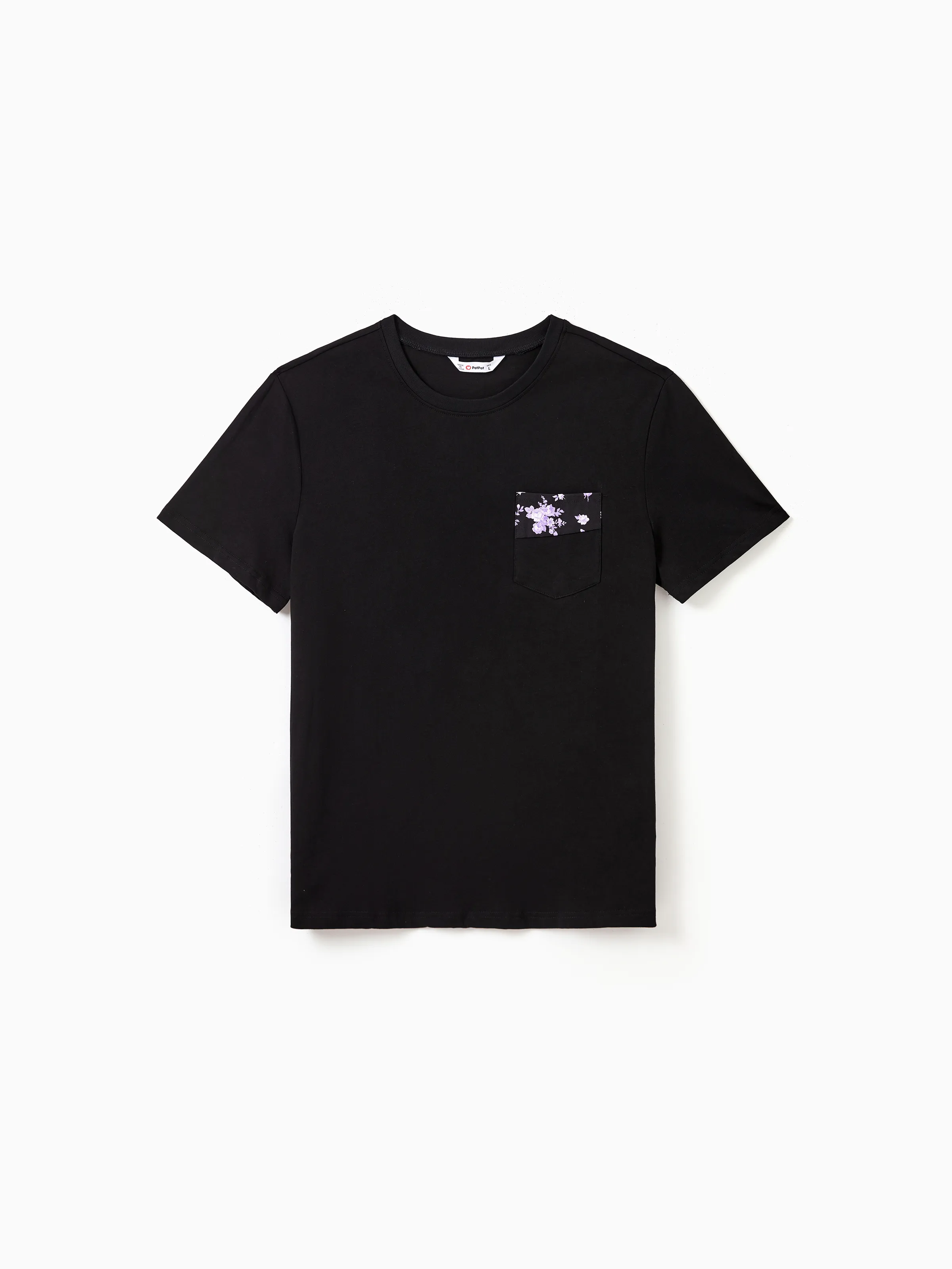 

Family Matching Sets Black Short Sleeves Tee or Drawstring Front Shirred Back Strap Satin Slip Dress