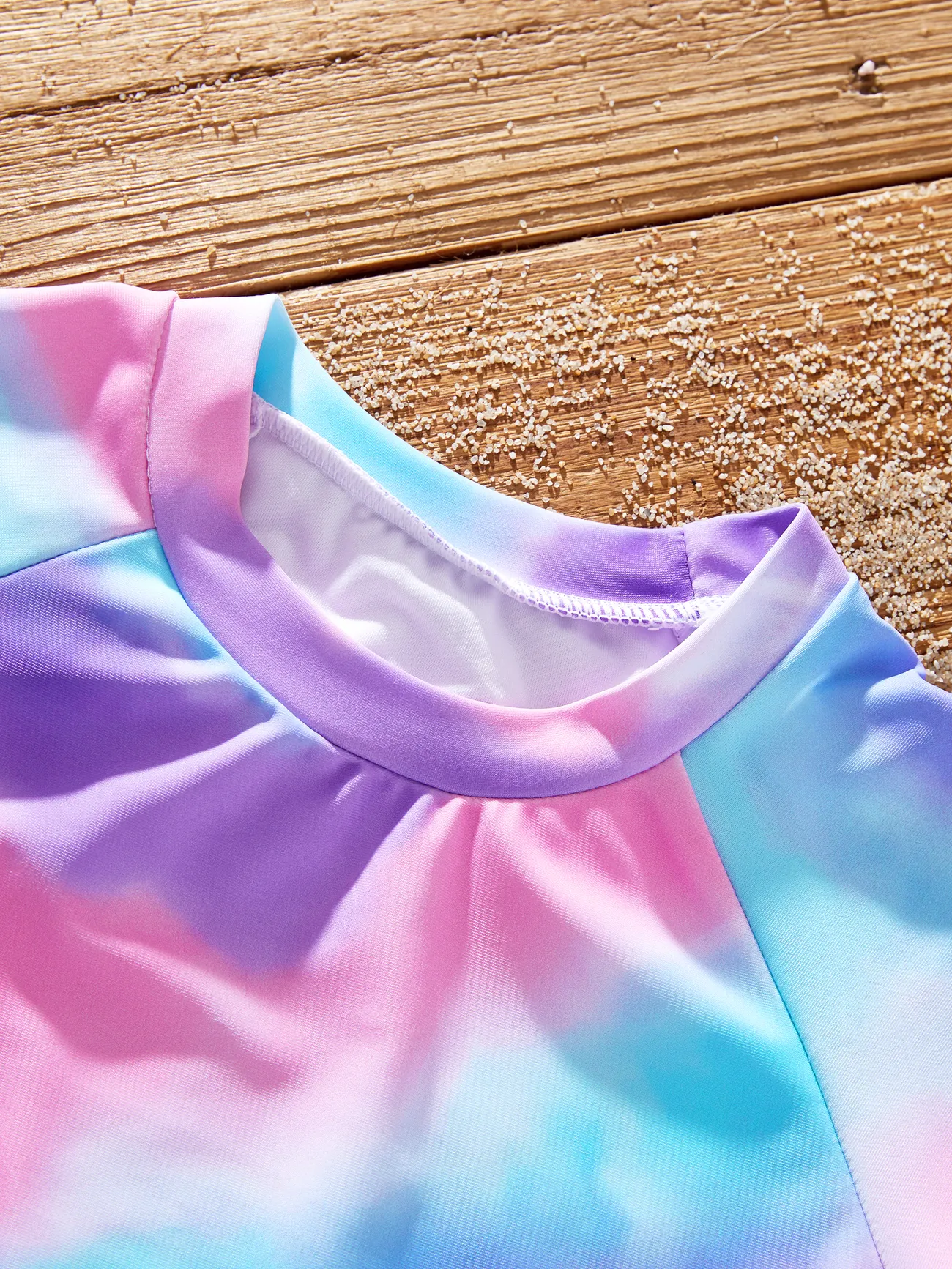 Girl - Family Tie-dyed Swimwear Set for Unisex, Tight Polyester Spandex Matching Outfits - Multi-color - image 11