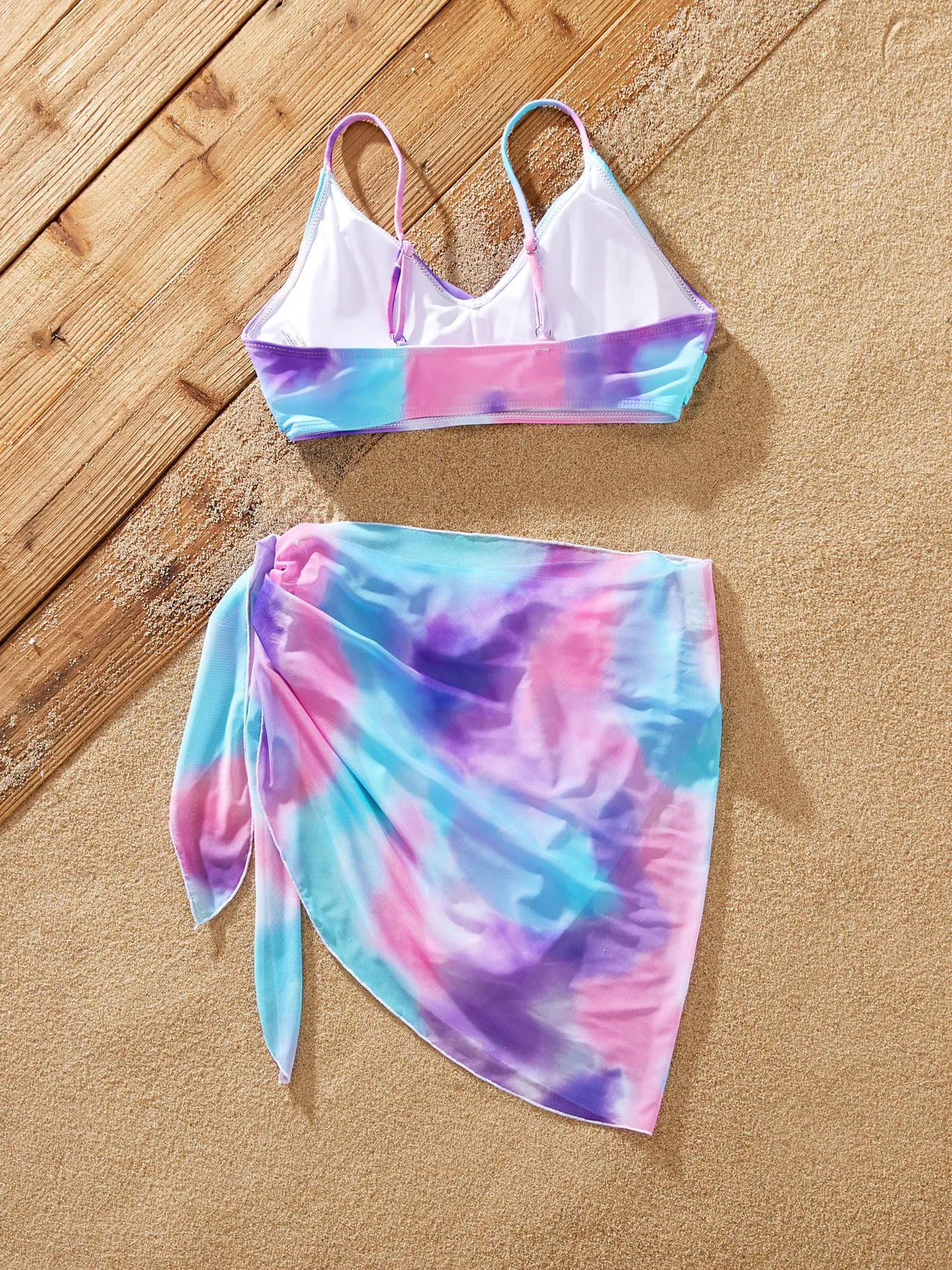 Women - Family Tie-dyed Swimwear Set for Unisex, Tight Polyester Spandex Matching Outfits - Multi-color - image 5