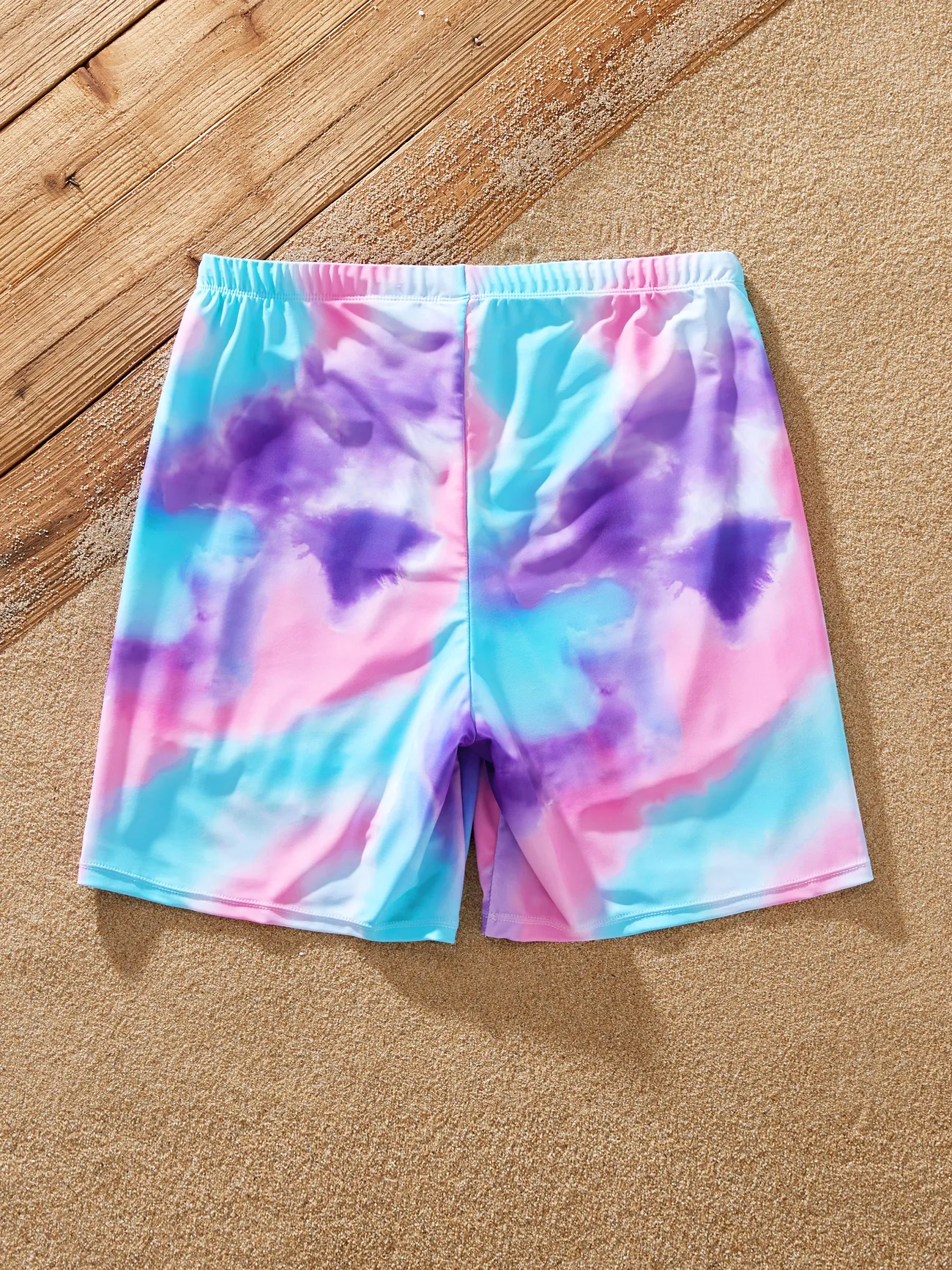 Men - Family Tie-dyed Swimwear Set for Unisex, Tight Polyester Spandex Matching Outfits - Multi-color - image 19
