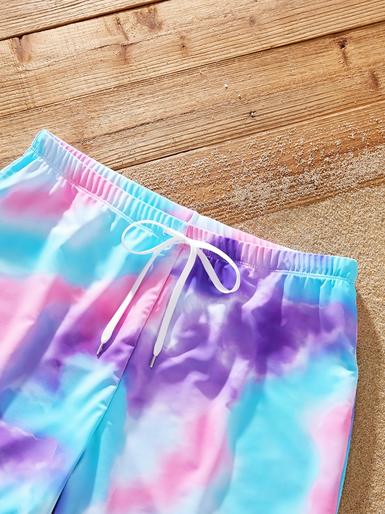 Men - Family Tie-dyed Swimwear Set for Unisex, Tight Polyester Spandex Matching Outfits - Multi-color - image 20