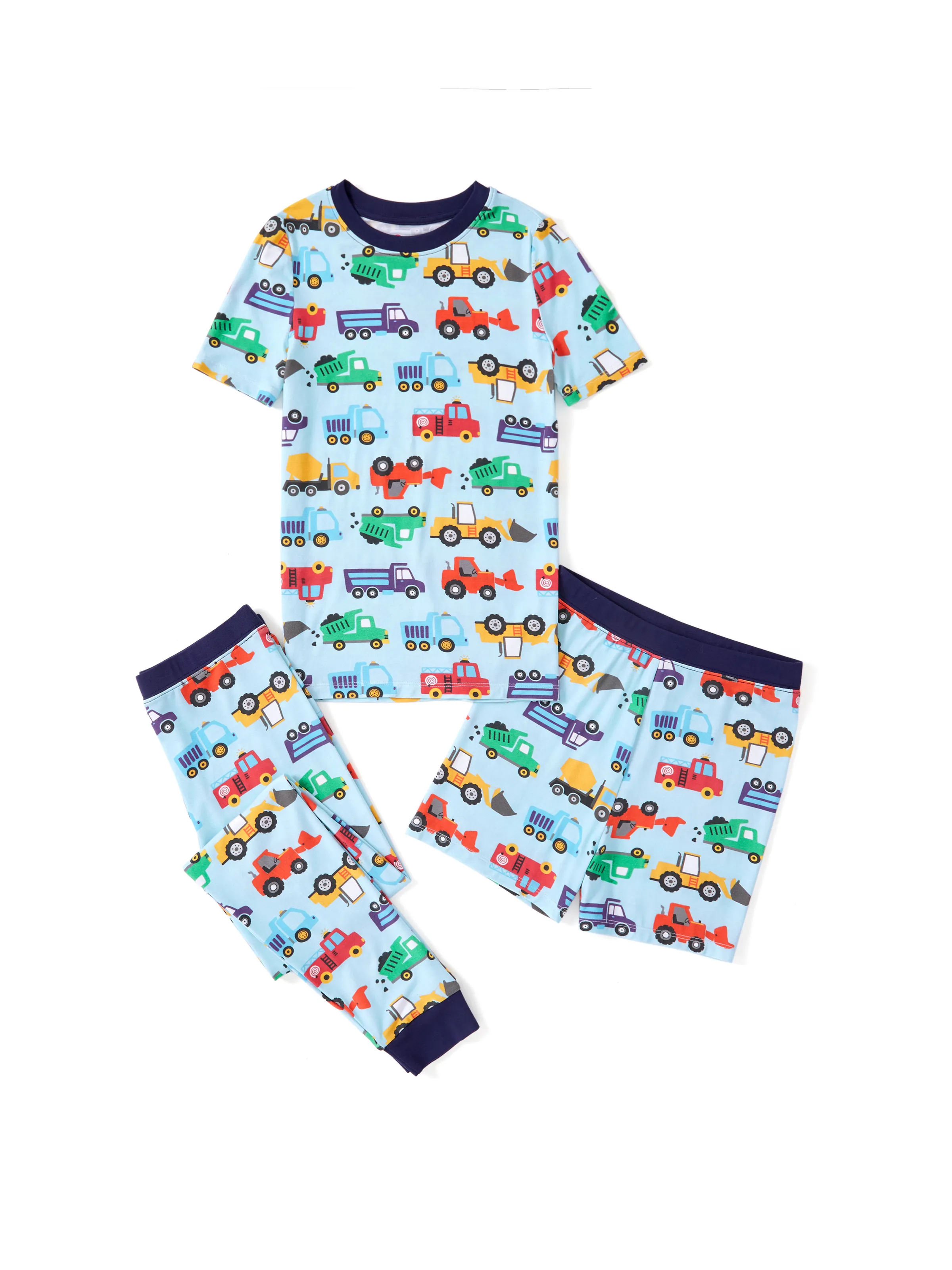 

Bamboo Toddler/Kid 3pcs Playful Print Snug-Fitting Pajamas Set