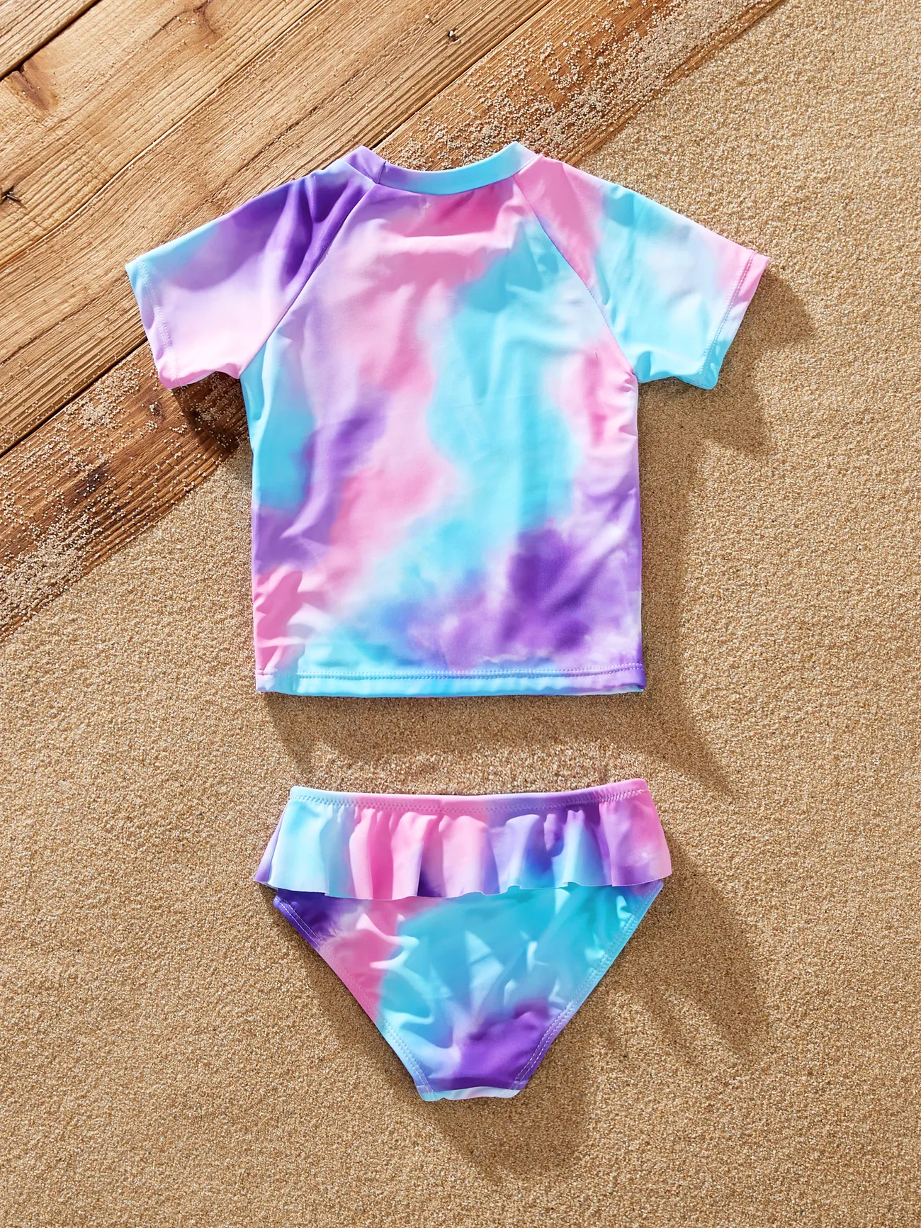 Girl - Family Tie-dyed Swimwear Set for Unisex, Tight Polyester Spandex Matching Outfits - Multi-color - image 10