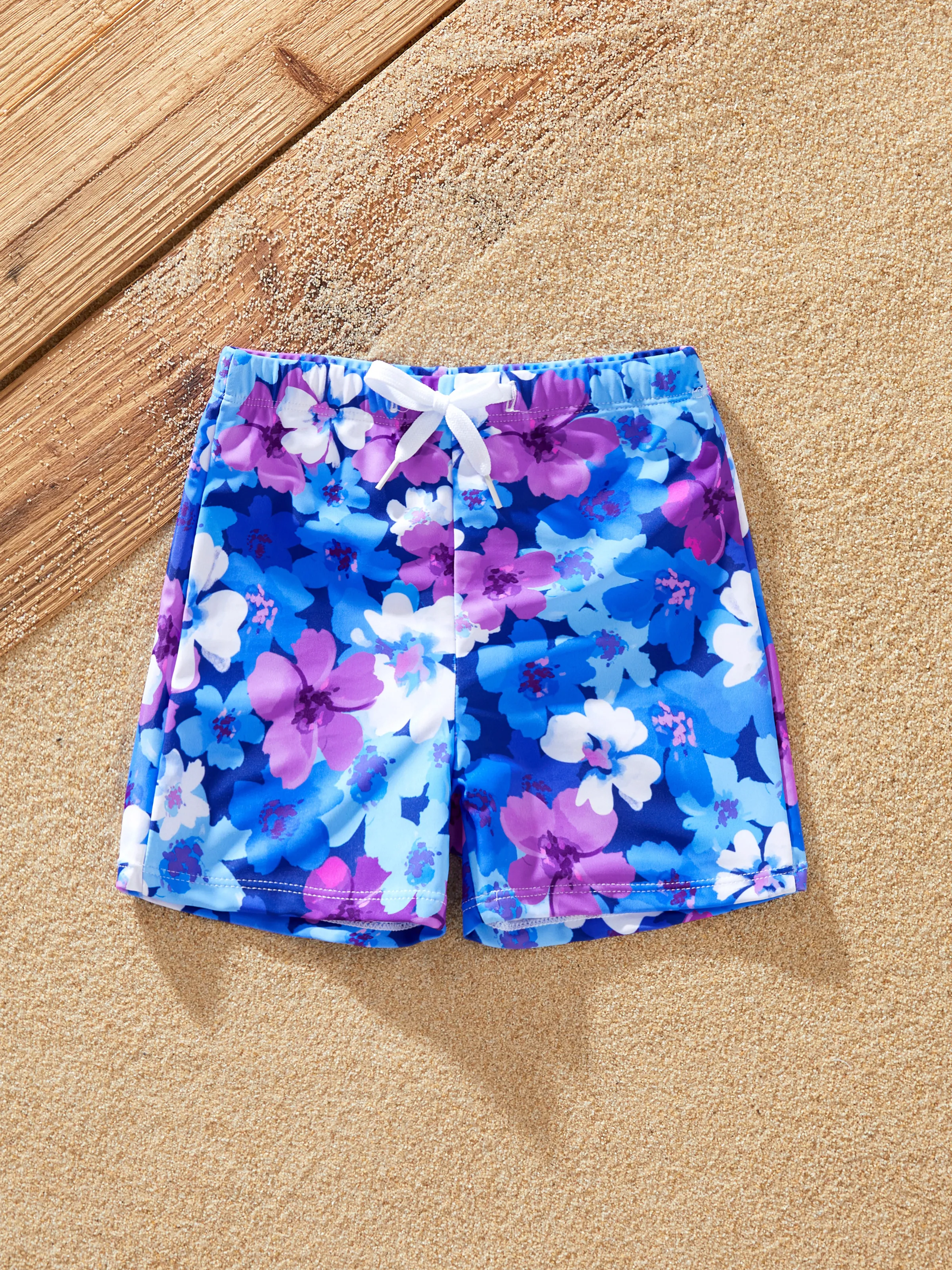 

Family Matching Flora Swim Trunks or Smocking Strap two-piece Swimsuit