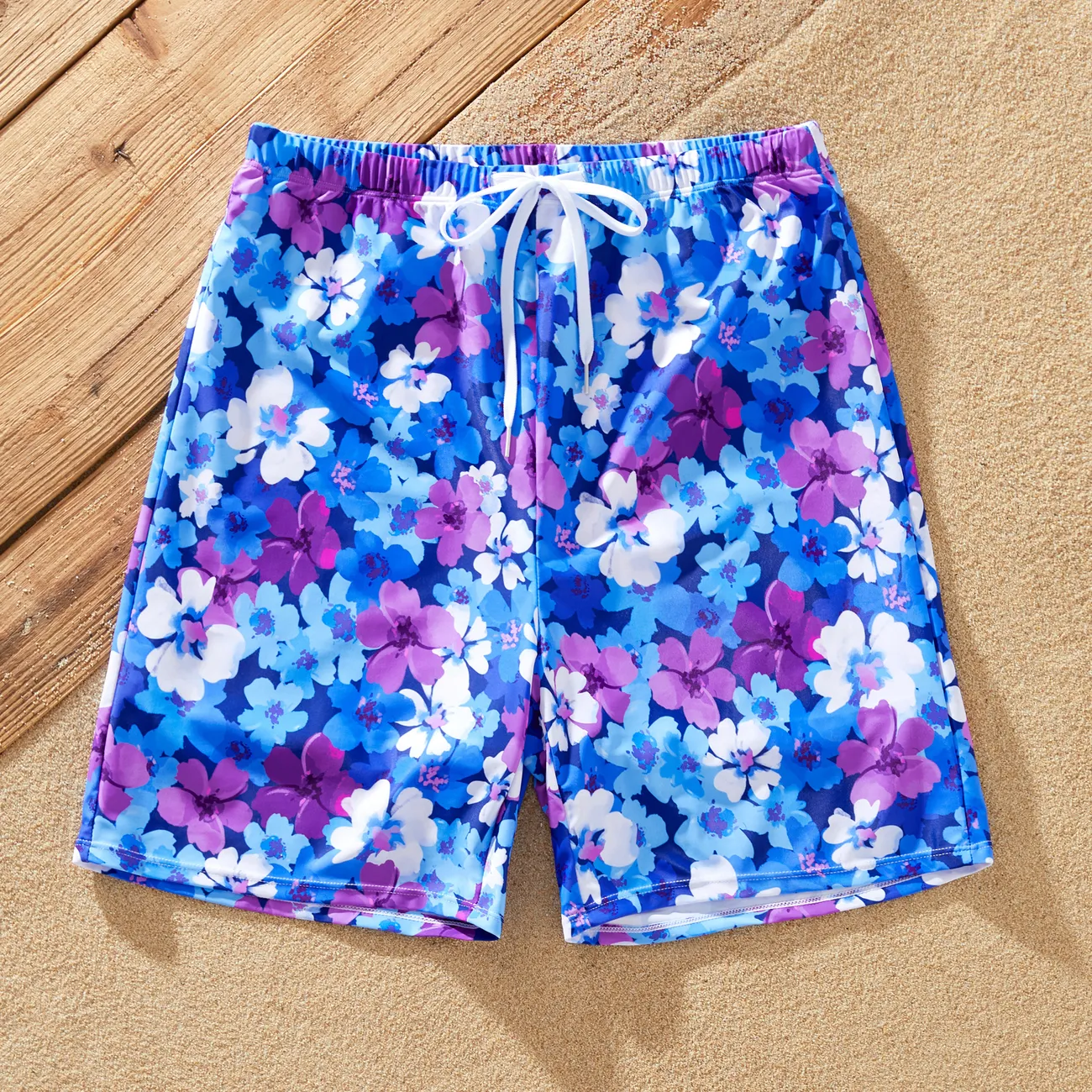 Family Matching Flora Swim Trunks or Smocking Strap two-piece Swimsuit