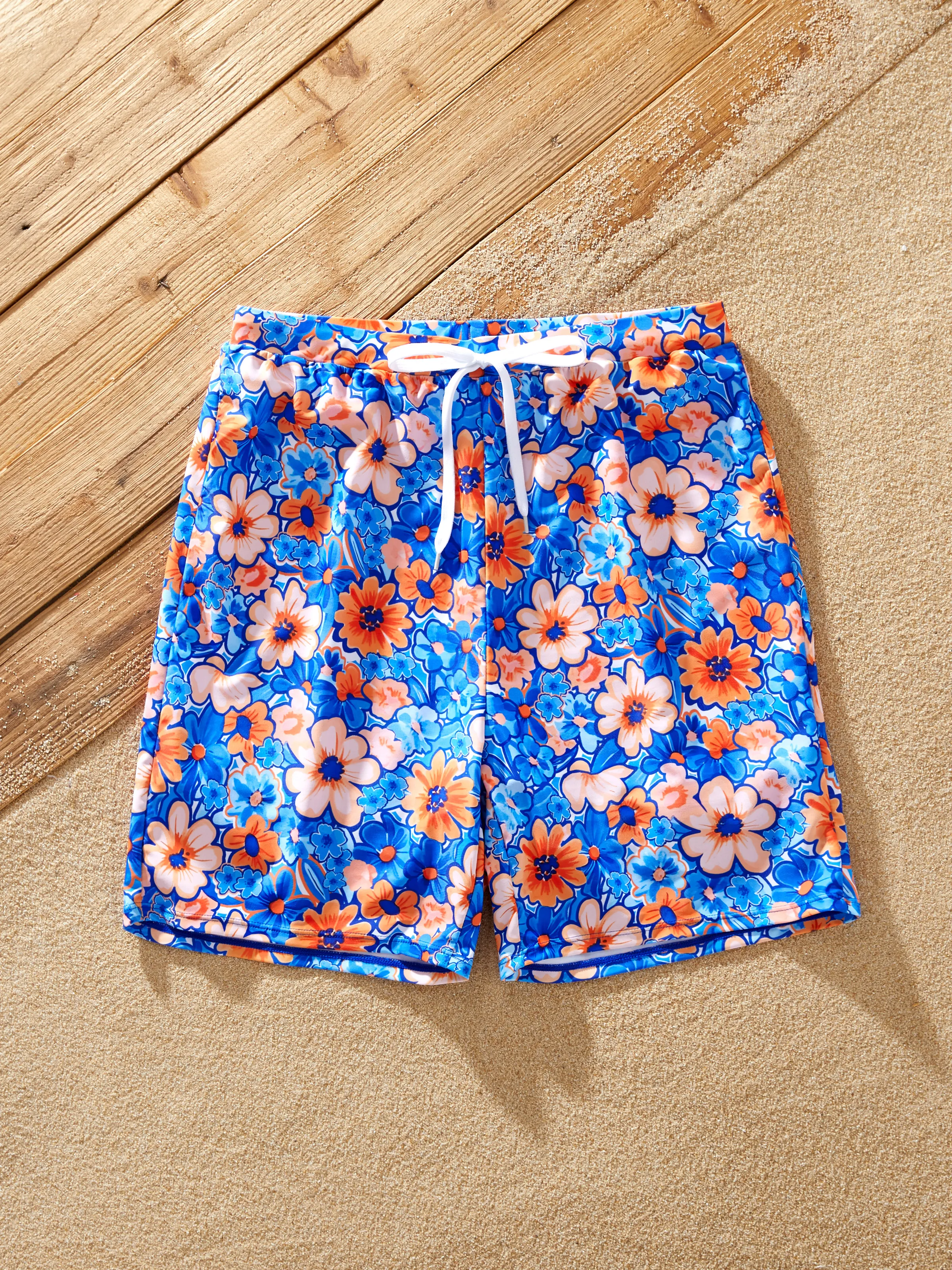 

Broken Flower Family Swimwear Set Polyester Unisex