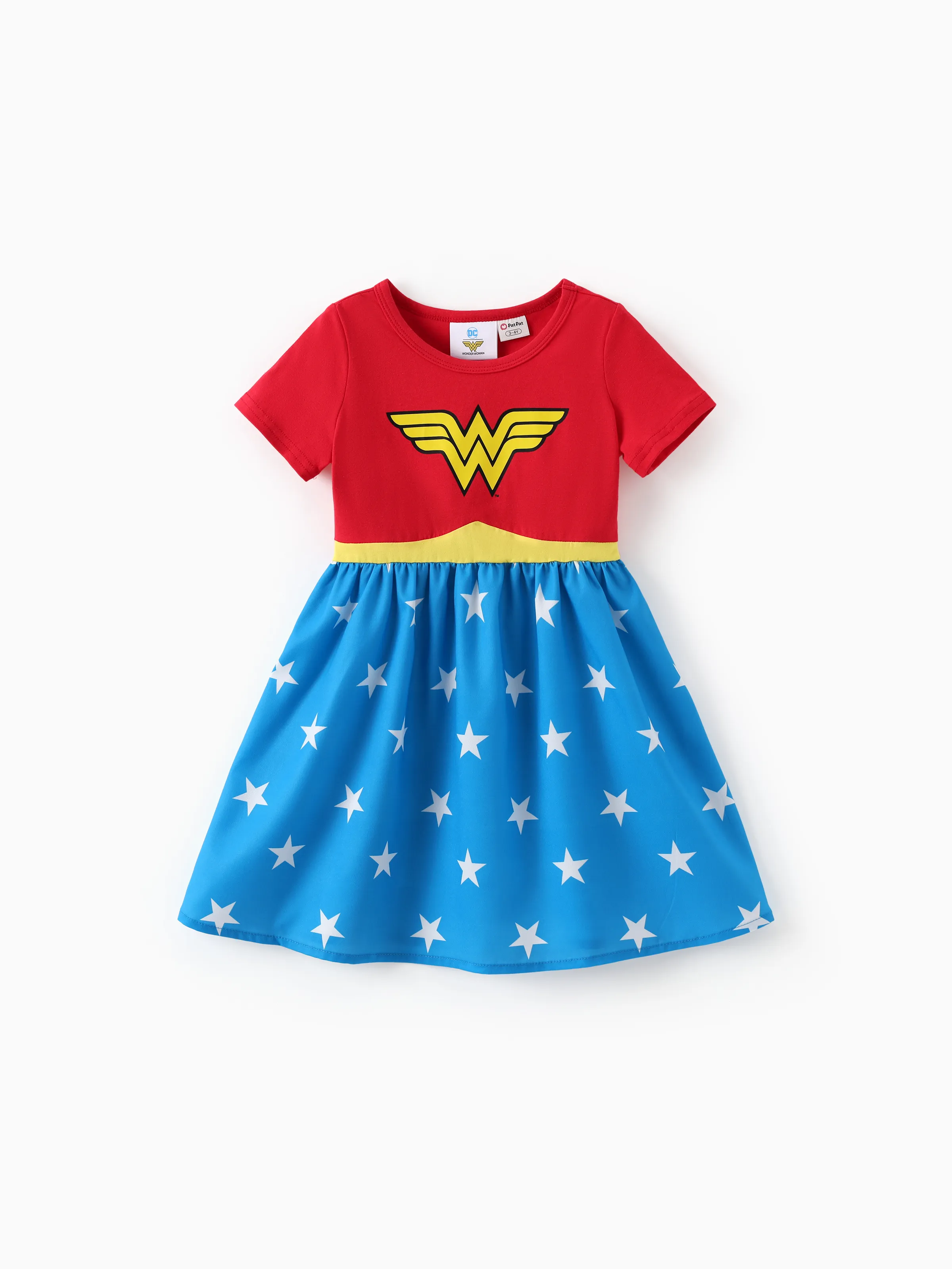 

Justice League Family matching Cotton Superman Top/ Wander Woman Print Dress