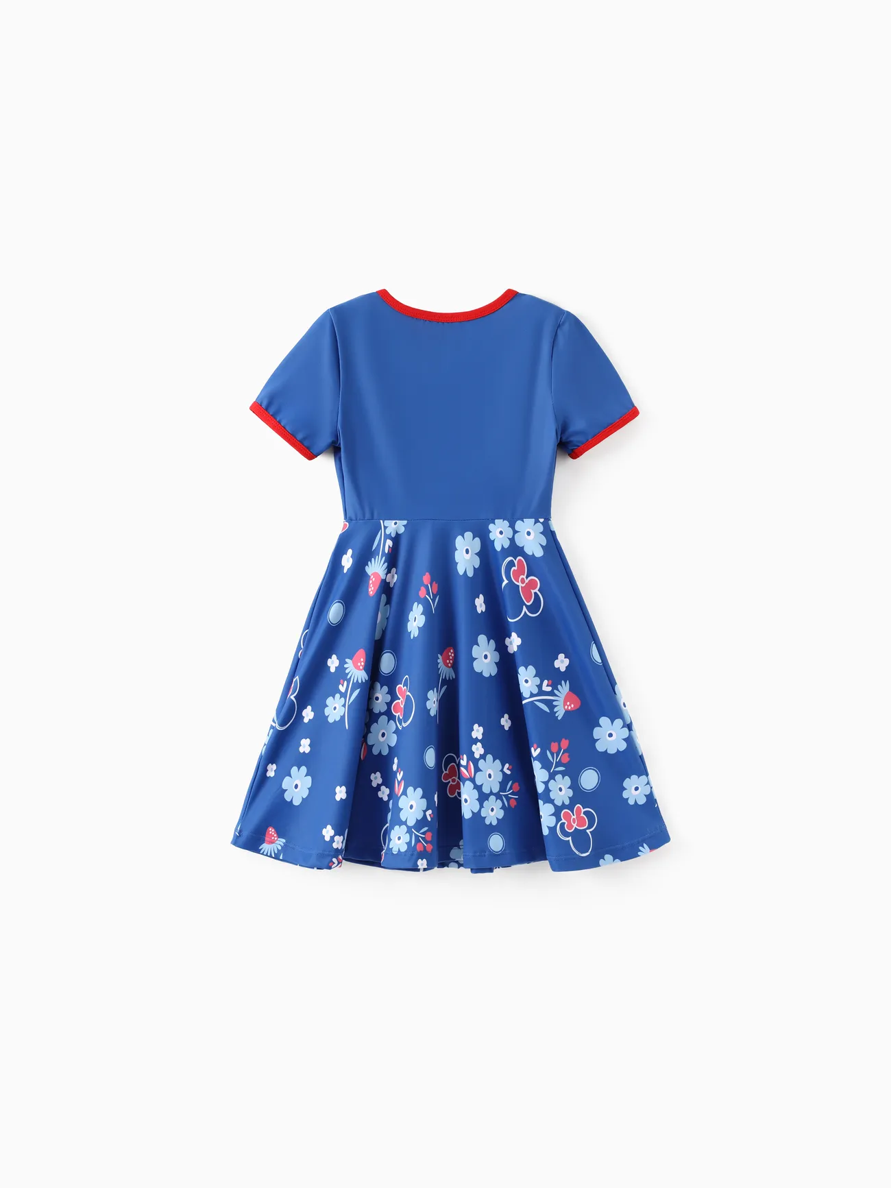 Girl - Disney Mickey and Friends Family matching Floral Print Dresses/ Colorblock Cotton Top - Multi-color - image 8