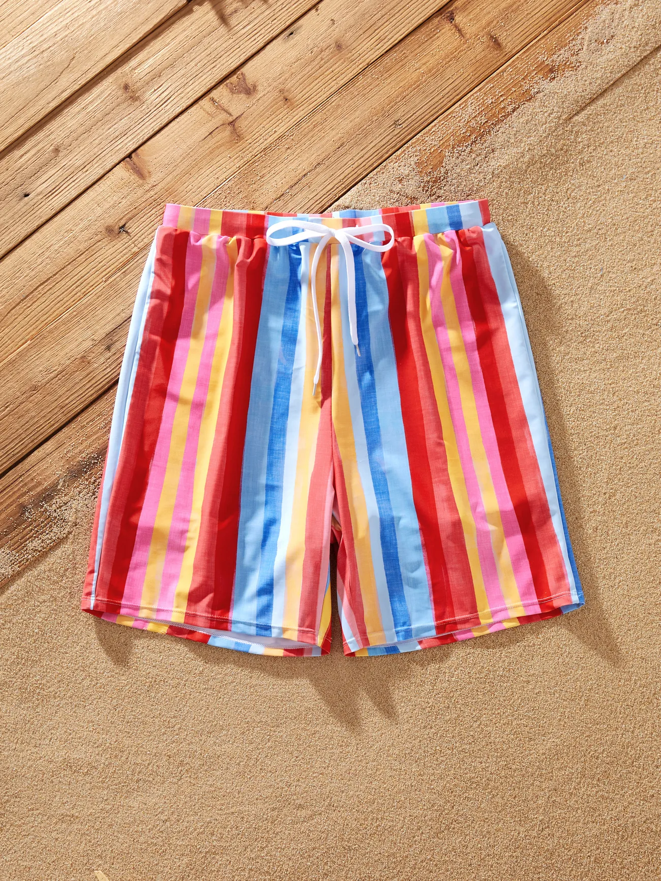 Men - Family Stripe Swimwear Set - Unisex Casual Matching Outfits - Multi-color - image 19