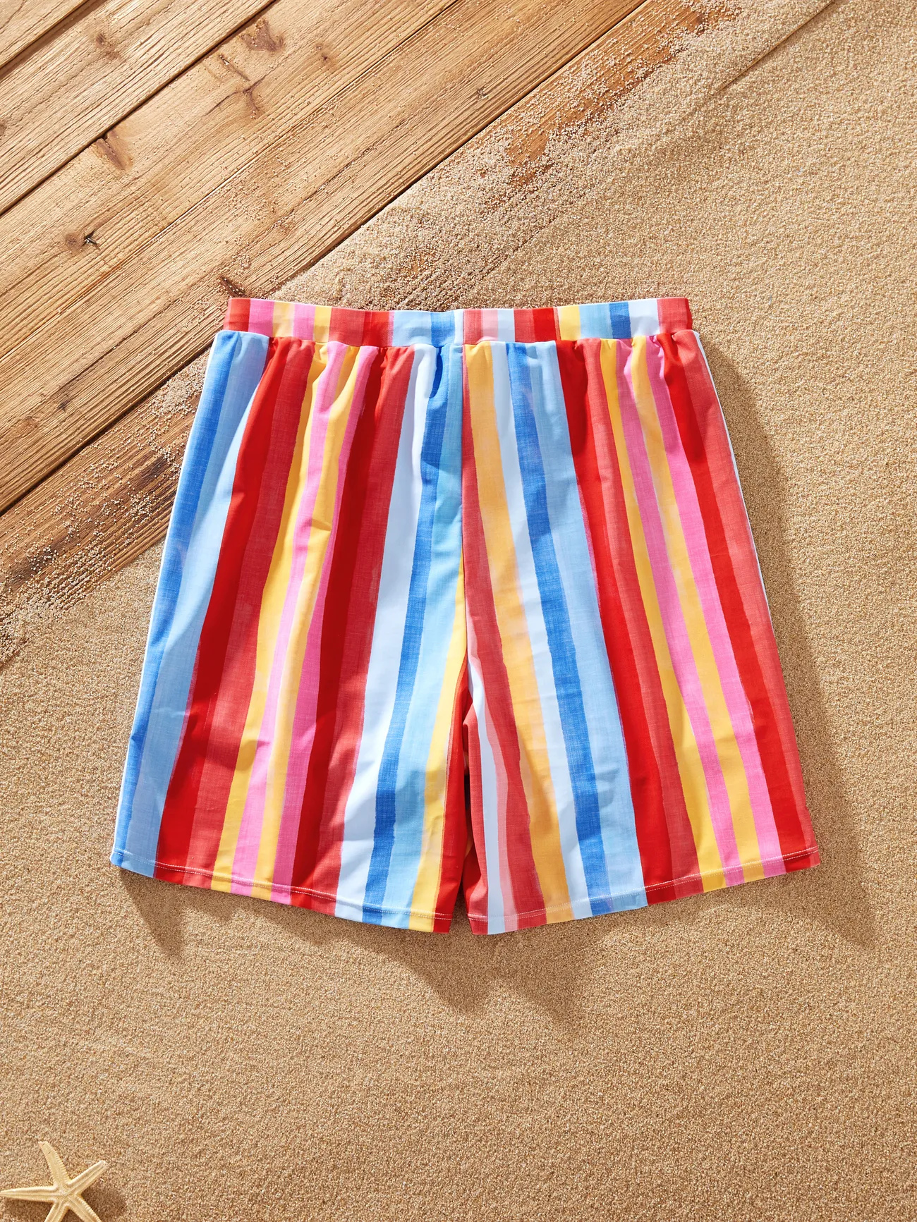 Men - Family Stripe Swimwear Set - Unisex Casual Matching Outfits - Multi-color - image 20