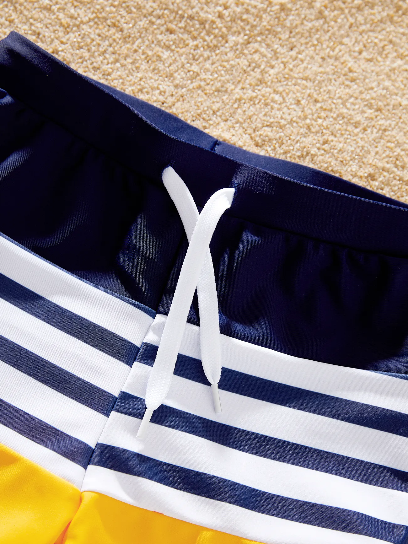 Boy - Matching Family Swimsuits (Stripe & Colorblock) - One Piece Swimsuit or Swim Trunks Shorts - ColorBlock - image 14