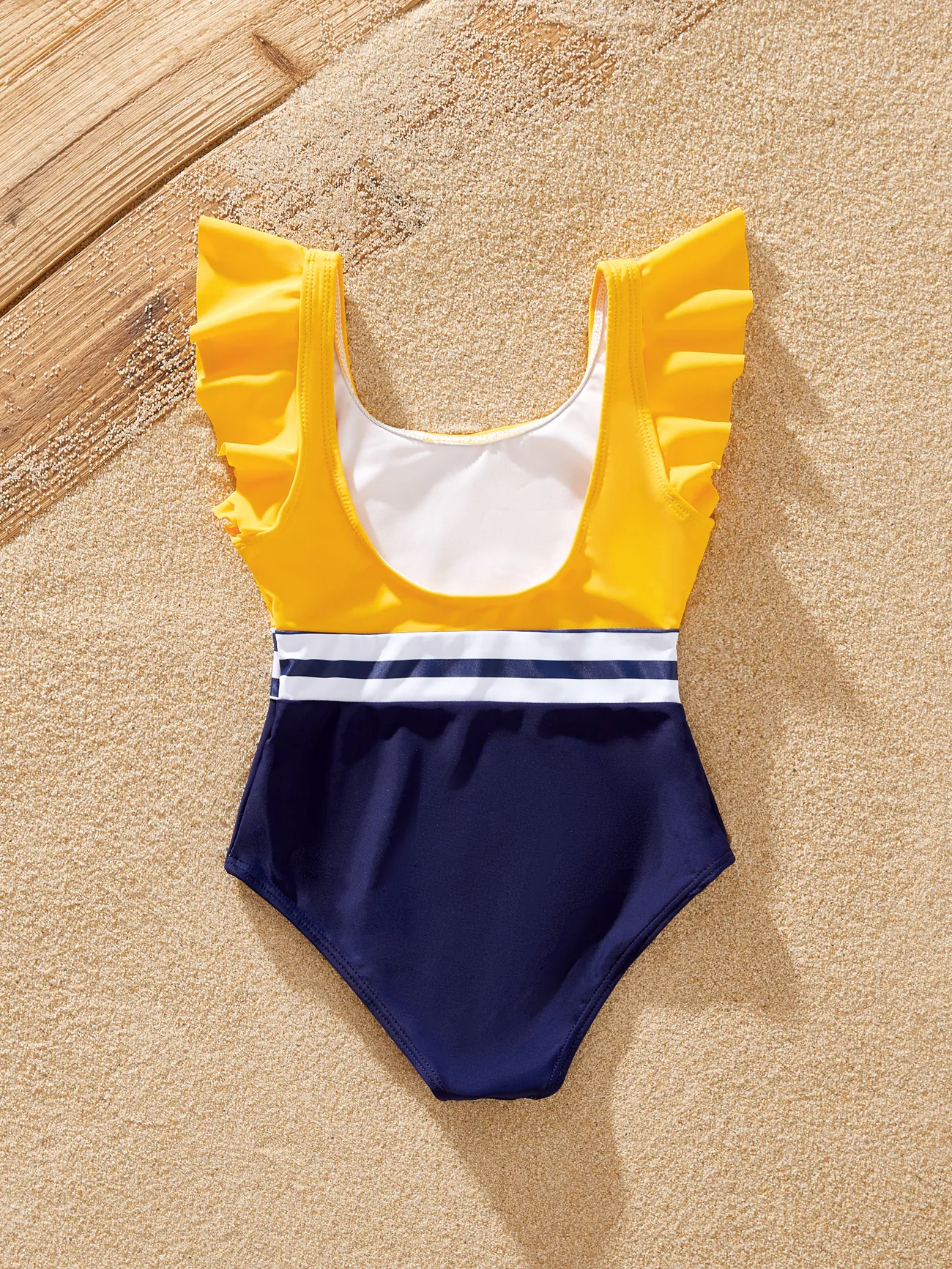 Girl - Matching Family Swimsuits (Stripe & Colorblock) - One Piece Swimsuit or Swim Trunks Shorts - ColorBlock - image 8
