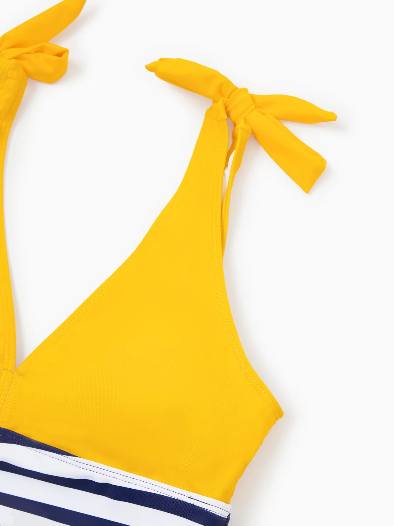 Women - Matching Family Swimsuits (Stripe & Colorblock) - One Piece Swimsuit or Swim Trunks Shorts - ColorBlock - image 6