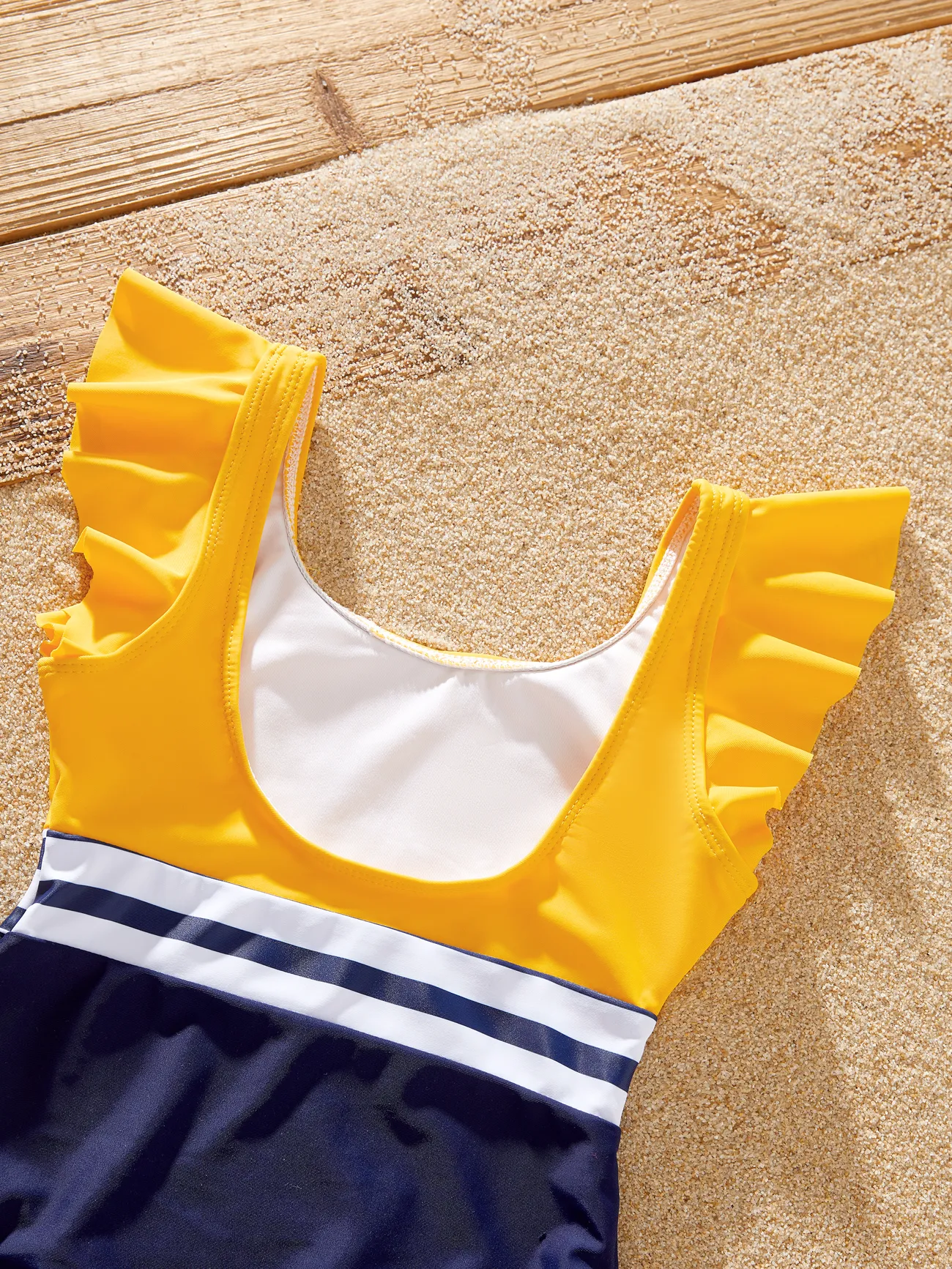Girl - Matching Family Swimsuits (Stripe & Colorblock) - One Piece Swimsuit or Swim Trunks Shorts - ColorBlock - image 11
