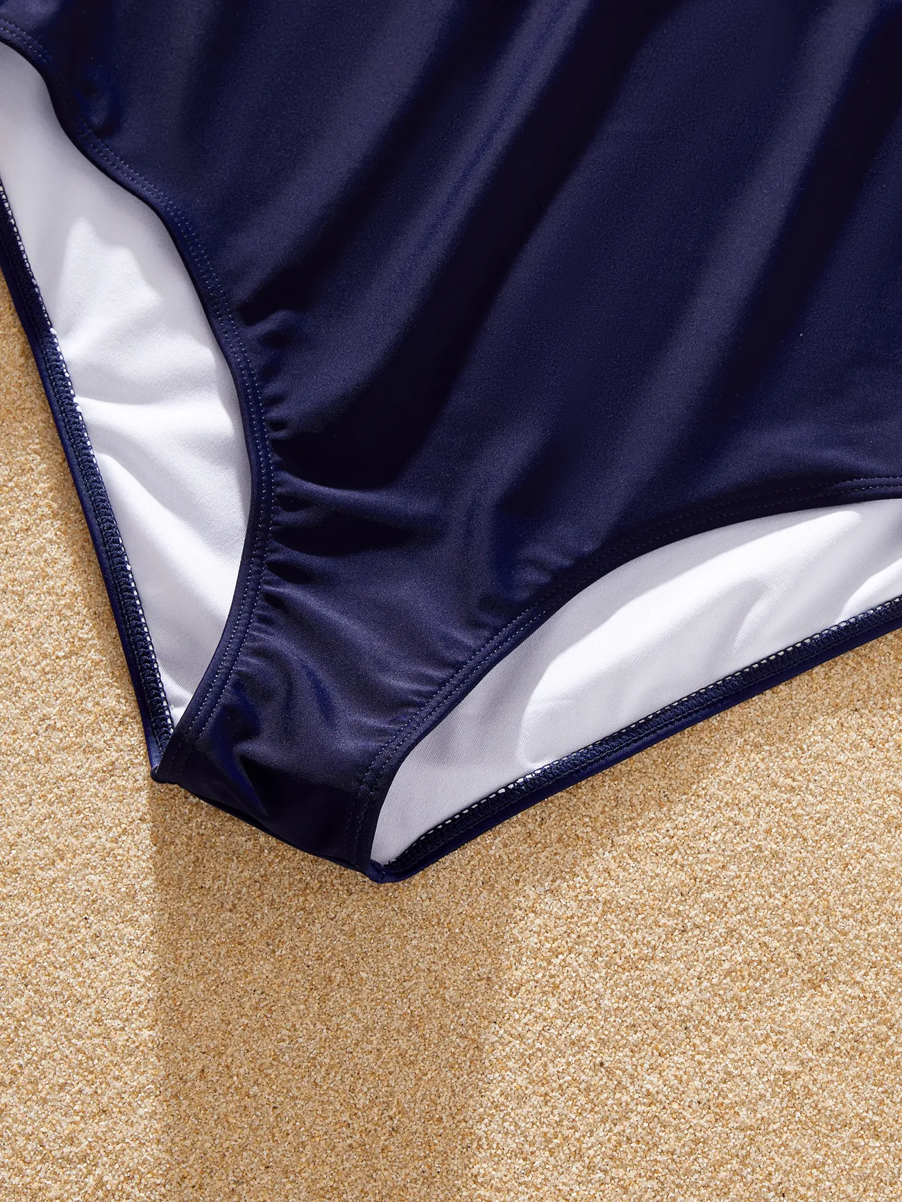 Women - Matching Family Swimsuits (Stripe & Colorblock) - One Piece Swimsuit or Swim Trunks Shorts - ColorBlock - image 6