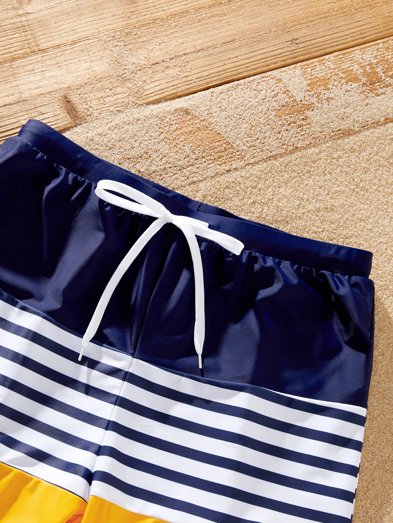 Men - Matching Family Swimsuits (Stripe & Colorblock) - One Piece Swimsuit or Swim Trunks Shorts - ColorBlock - image 19