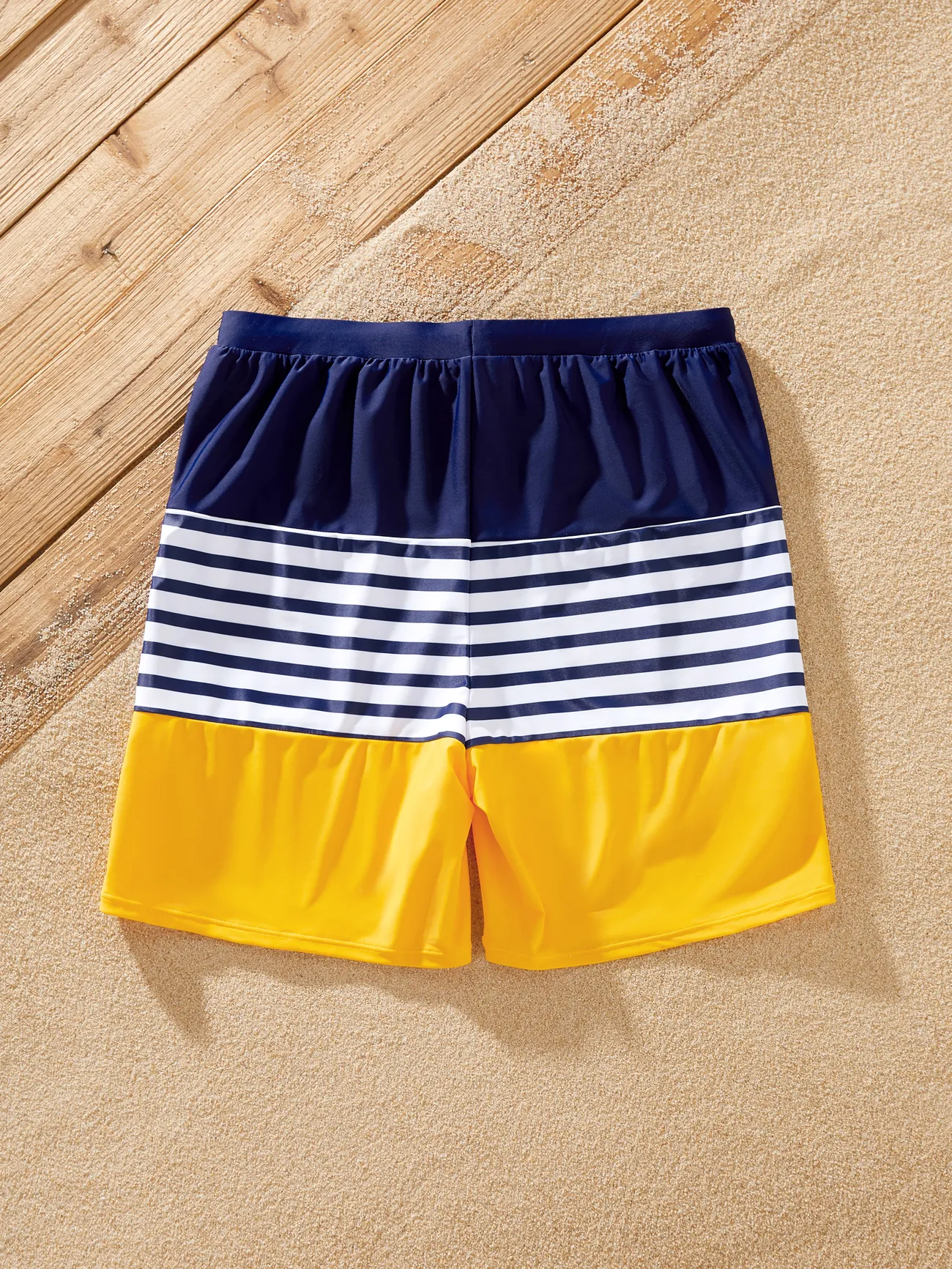 Men - Matching Family Swimsuits (Stripe & Colorblock) - One Piece Swimsuit or Swim Trunks Shorts - ColorBlock - image 18