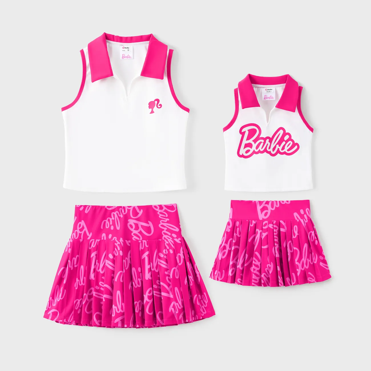 Sweet Letter Pleat Set for Girls, Mommy and Me Matching Outfits