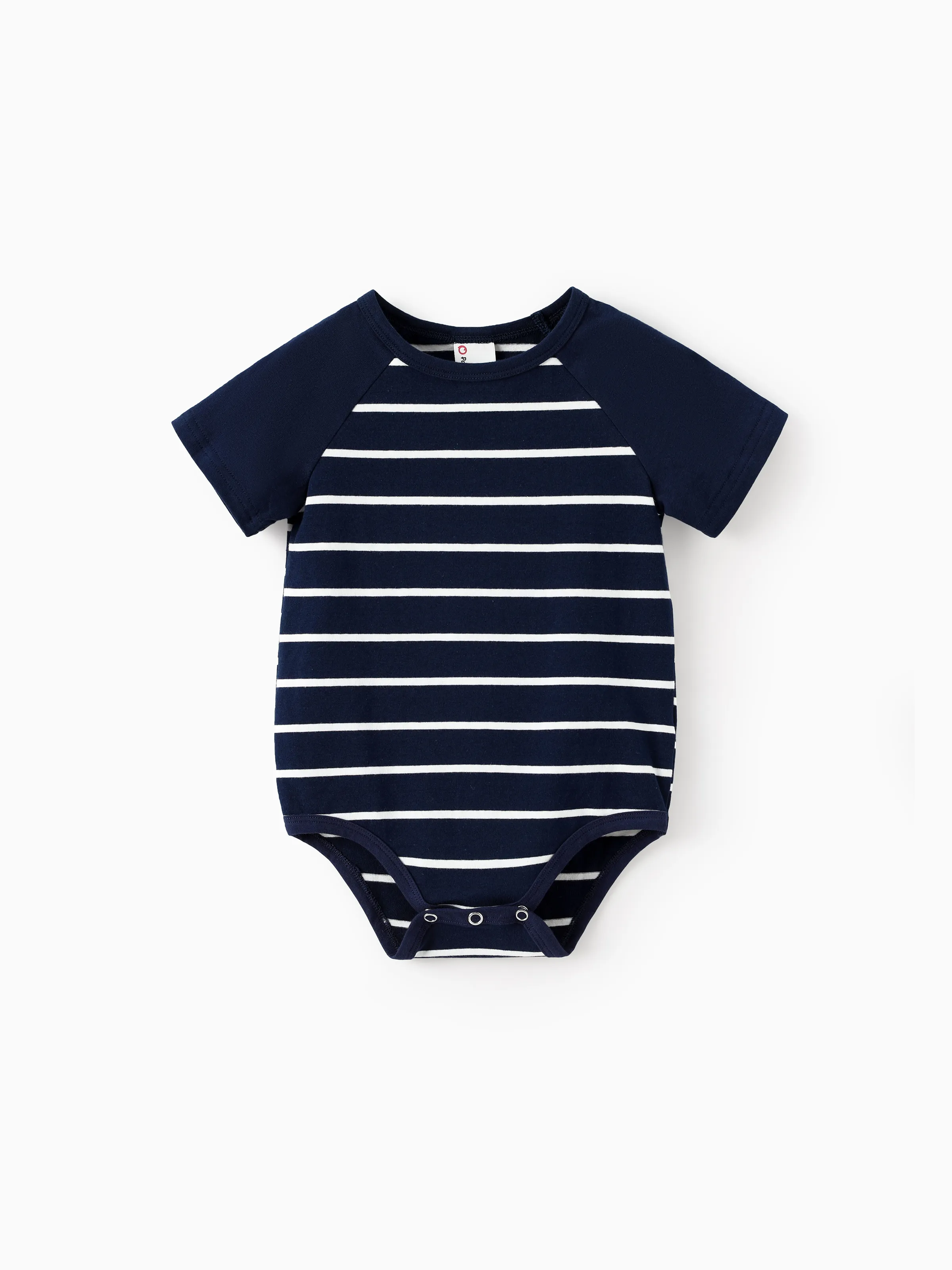 

Navy Blue Striped Matching Family Outfits Cotton Stripe Casual Summer T-Shirt & Short-sleeve Belted Dress Sets for Mom, Dad, Kids & Baby Classic Nautical Family Look