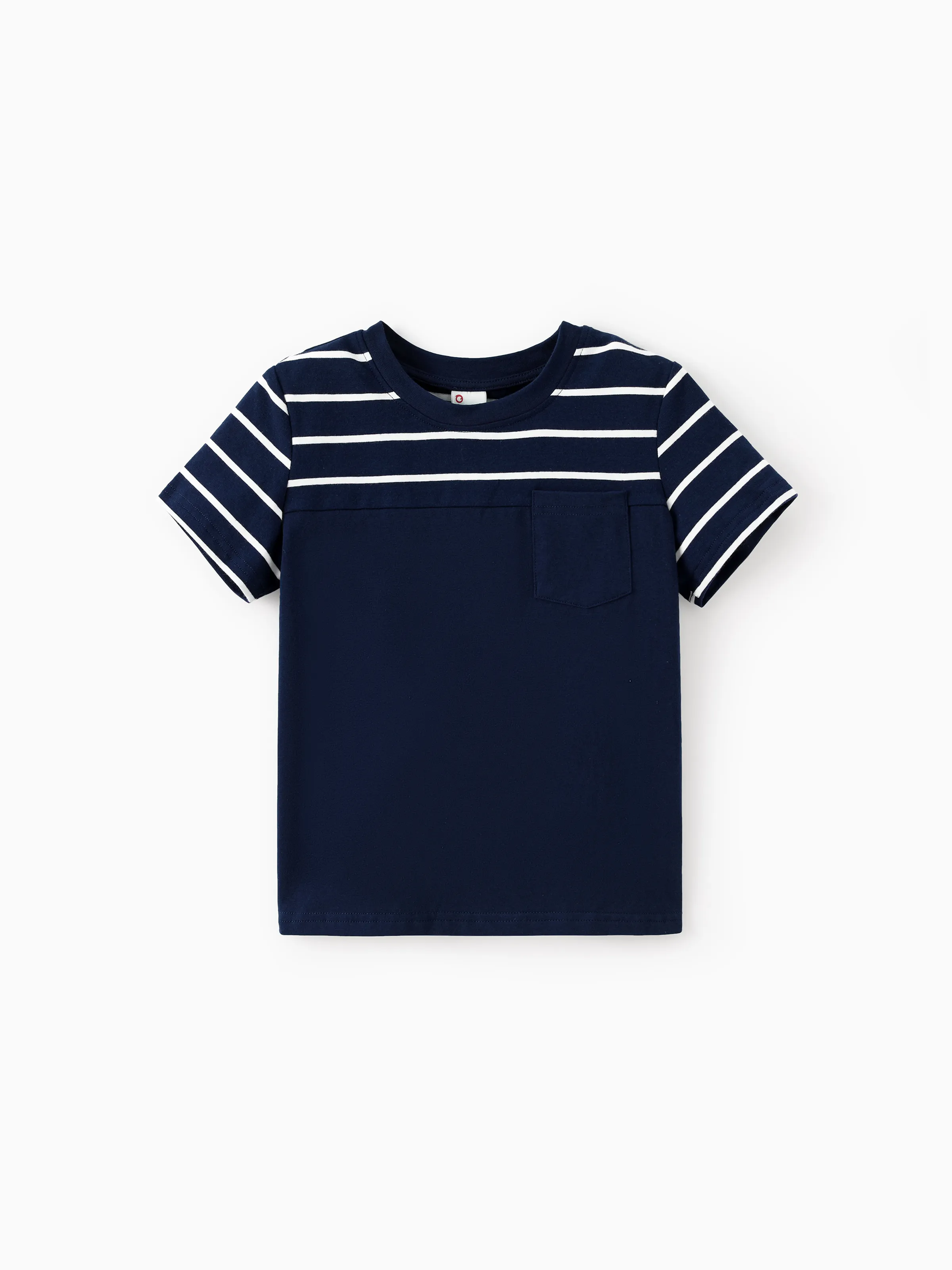 

Navy Blue Striped Matching Family Outfits Cotton Stripe Casual Summer T-Shirt & Short-sleeve Belted Dress Sets for Mom, Dad, Kids & Baby Classic Nautical Family Look
