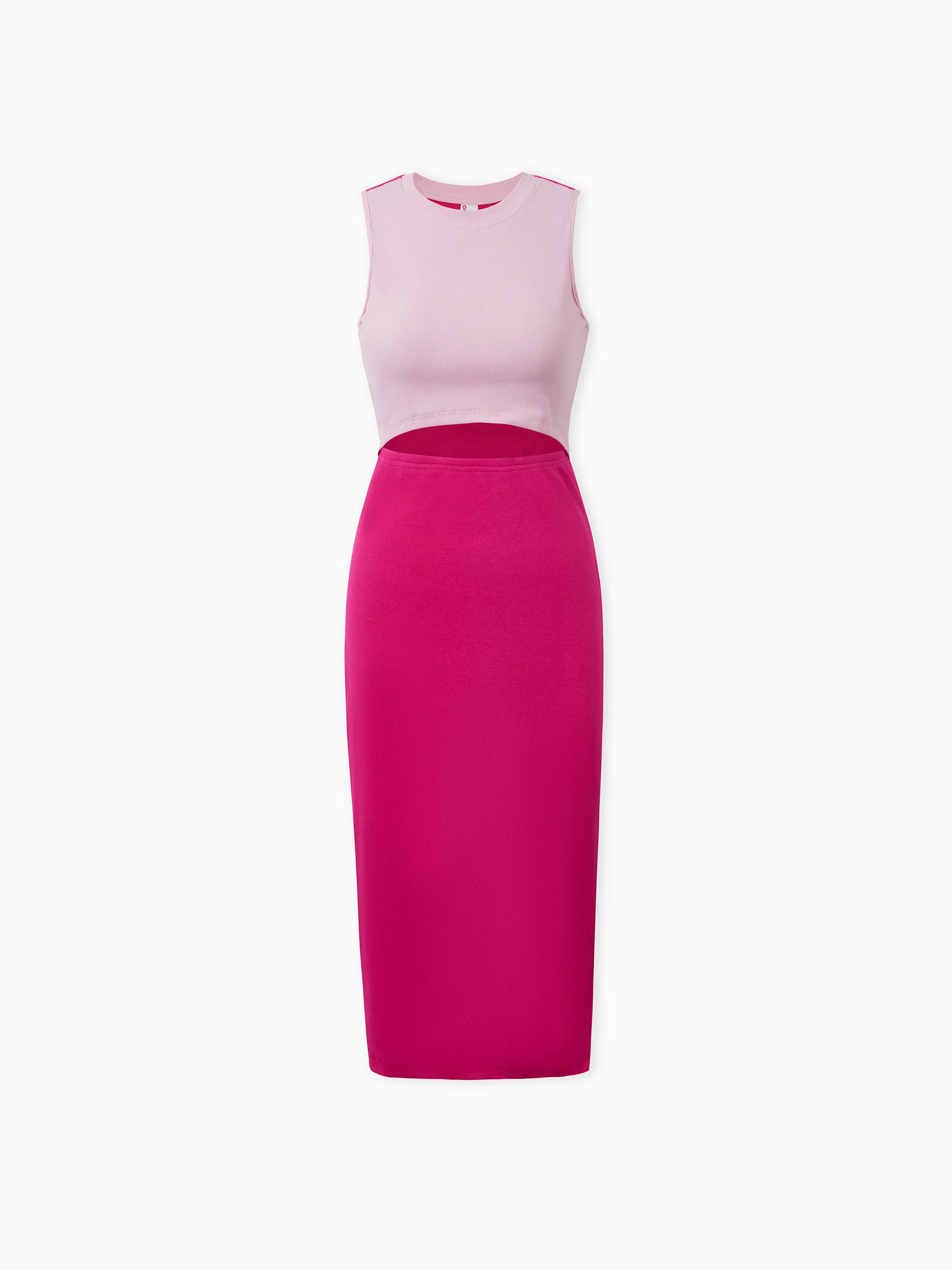 

Family Matching Couple Outfits Tropical Leaf Print T-Shirt or Hot Pink Sleeveless Dresses