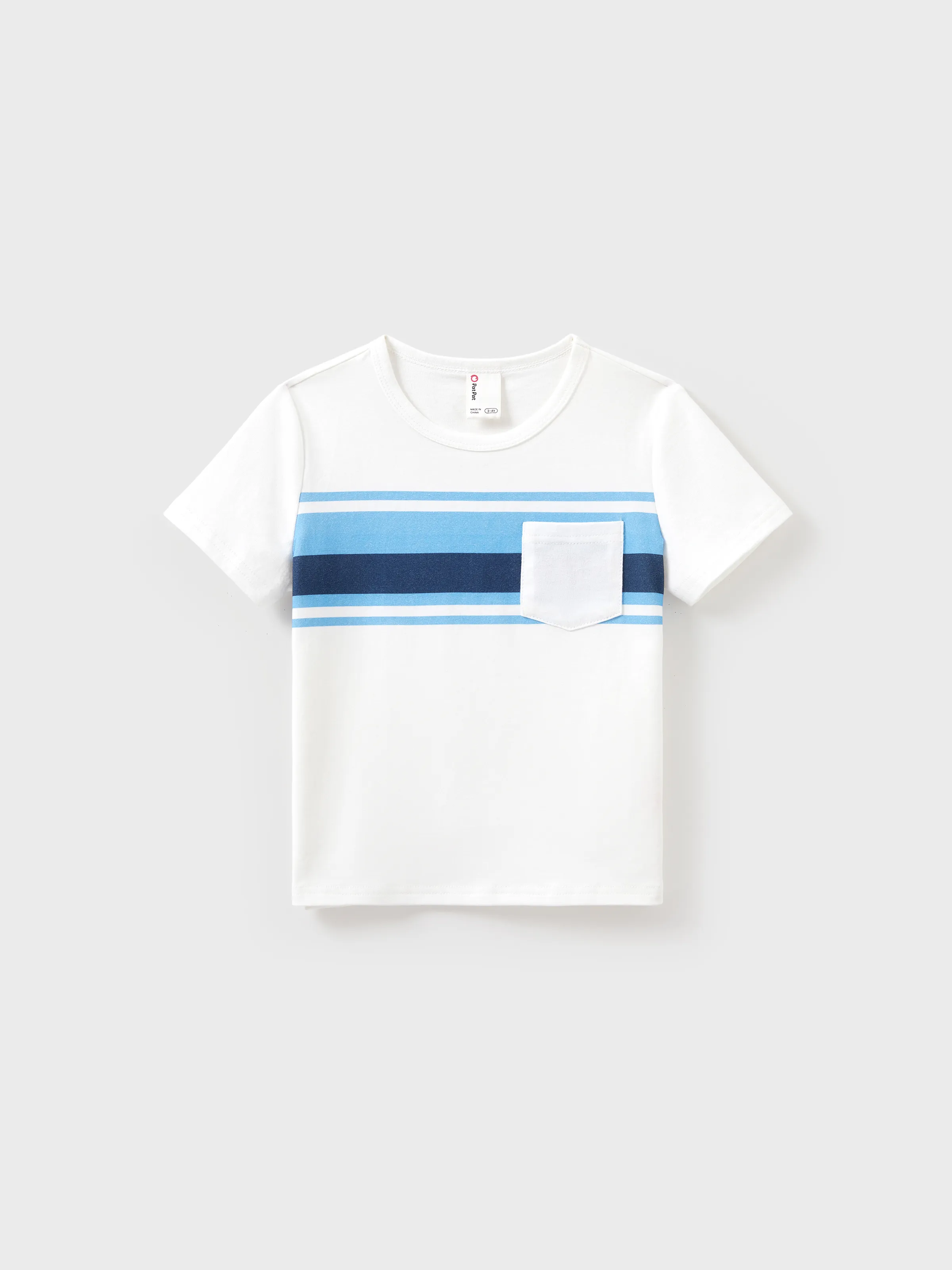

Family Matching Outfits White Camisole Top and Blue Floral Print Skirt Co-ord Set or Colorblock Short-sleeve T-shirt