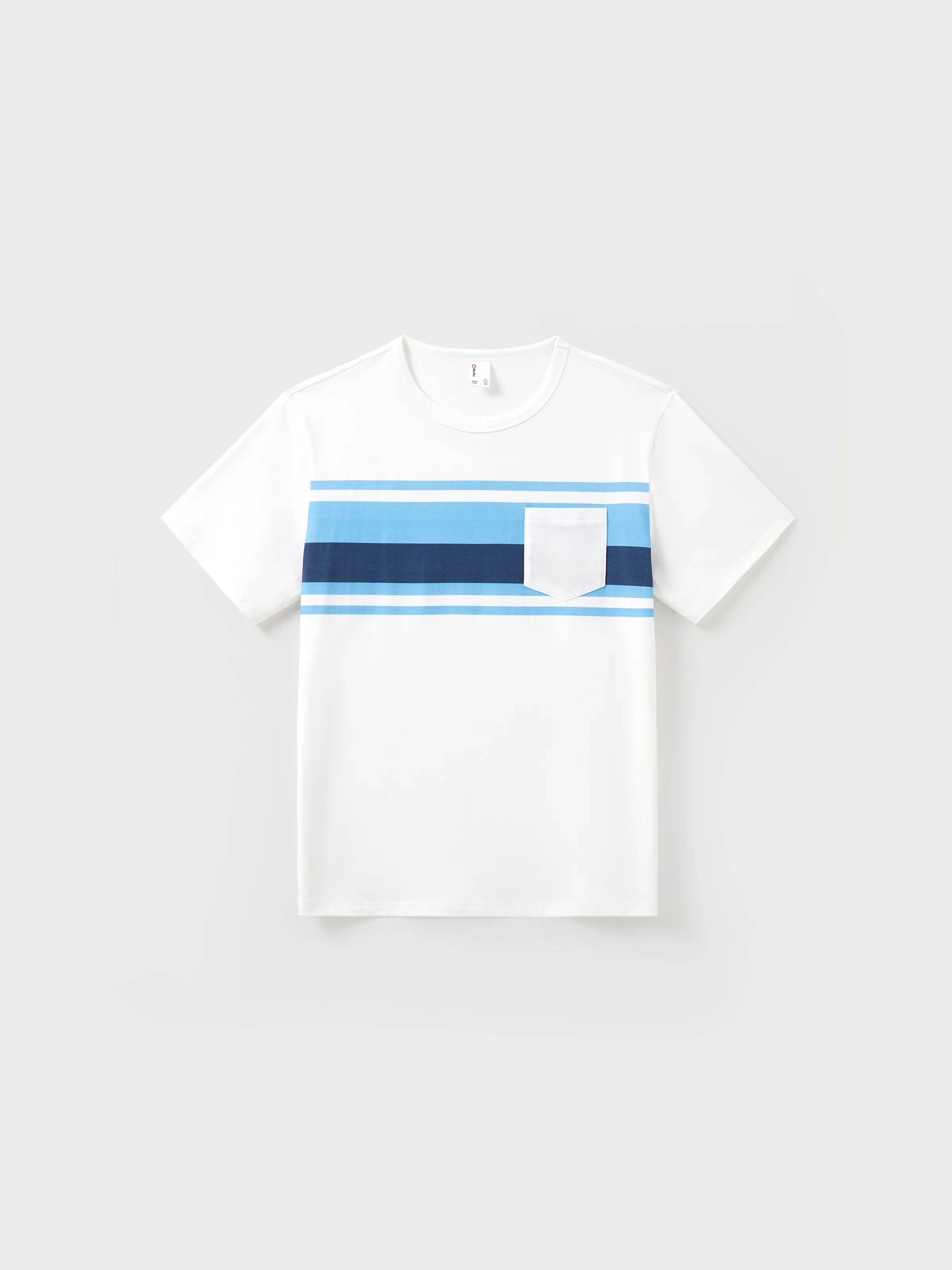 

Family Matching Outfits White Camisole Top and Blue Floral Print Skirt Co-ord Set or Colorblock Short-sleeve T-shirt