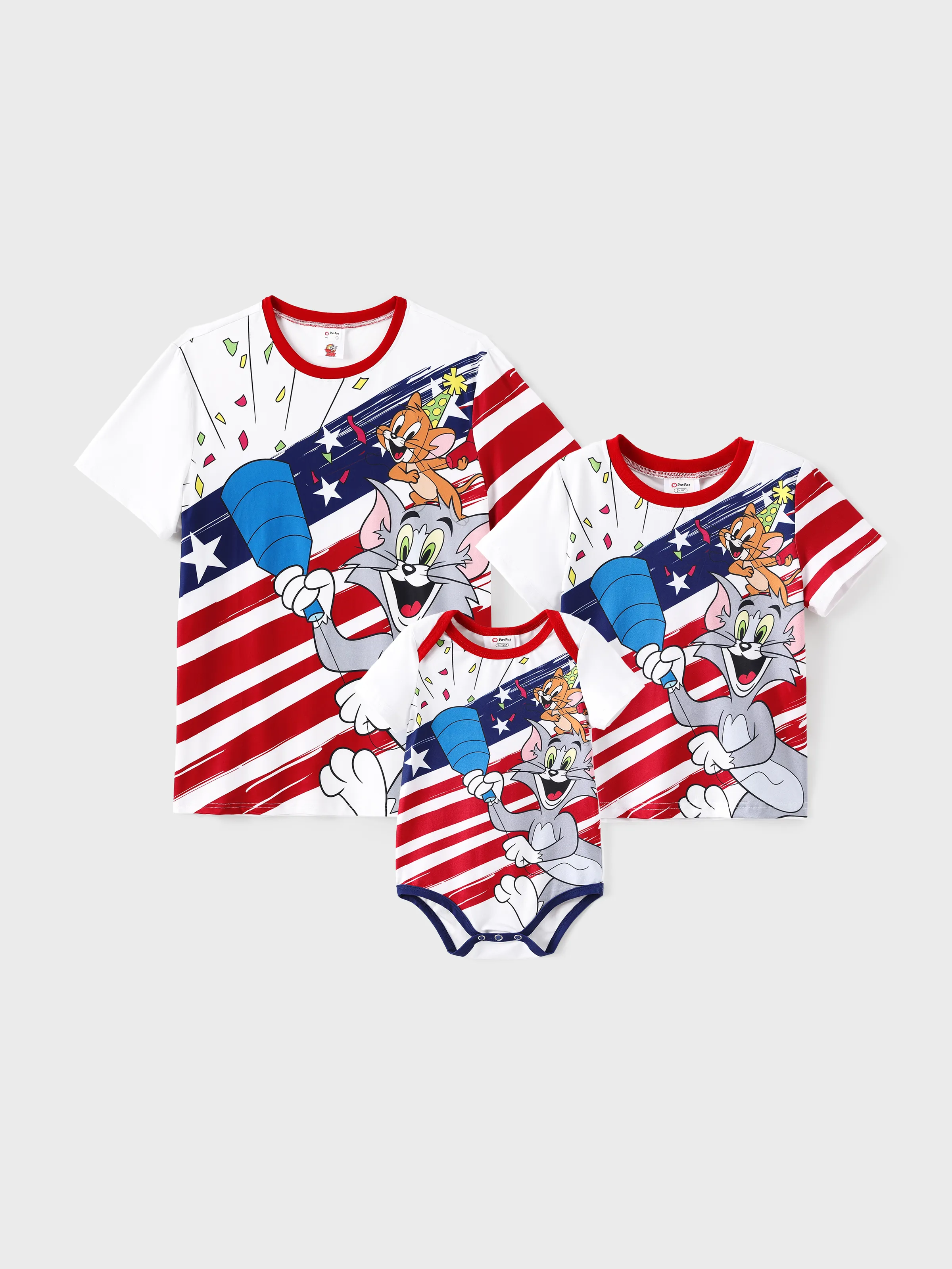 

Tom and Jerry Independence Day Printed Tee/ Romper