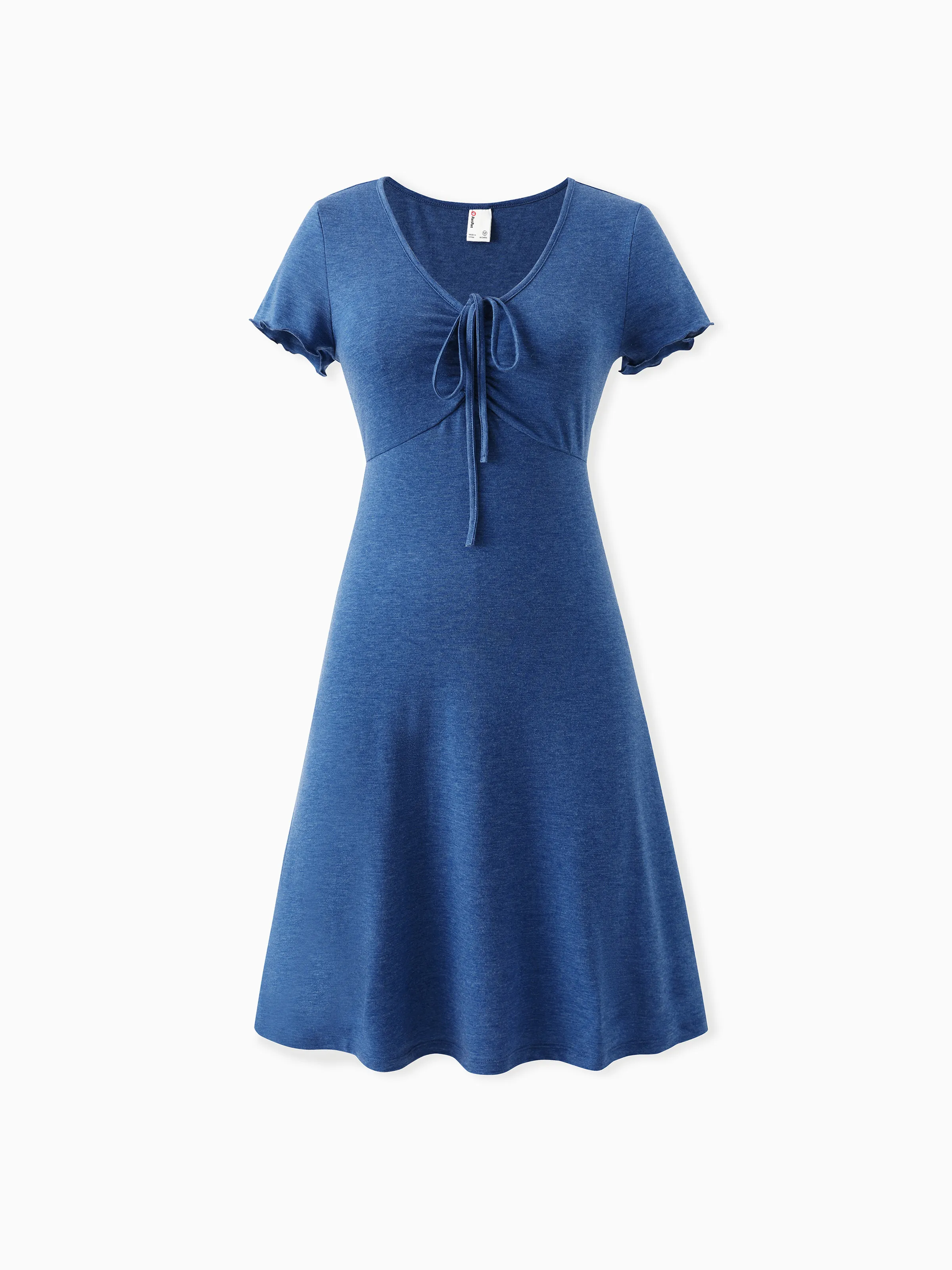 

Family Matching Solid Color T-shirt or Short Sleeve Dress