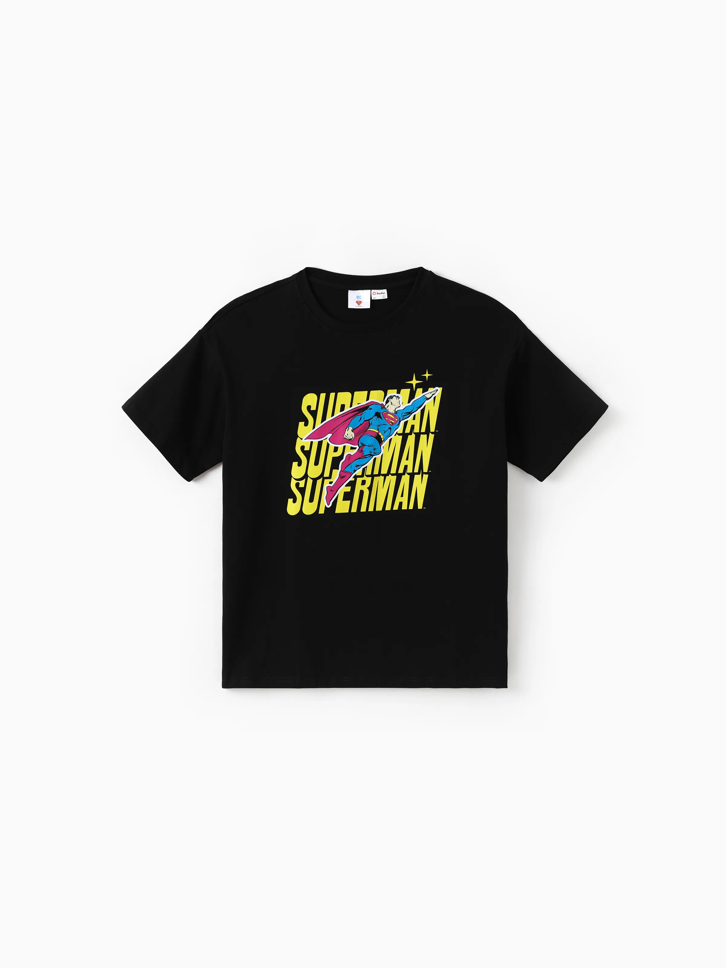 

Justice League Family matching Cotton Superman/Supergirl Short-sleeve Top