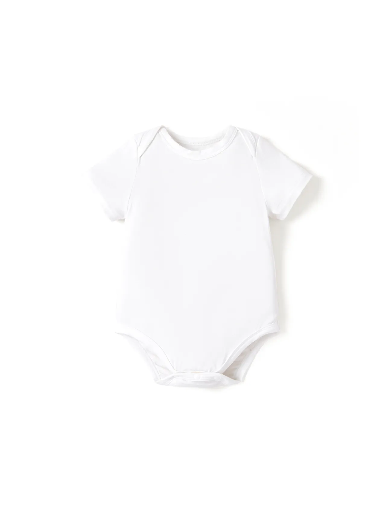 White - Bamboo Baby Boy/Girl Casual Romper - image 1