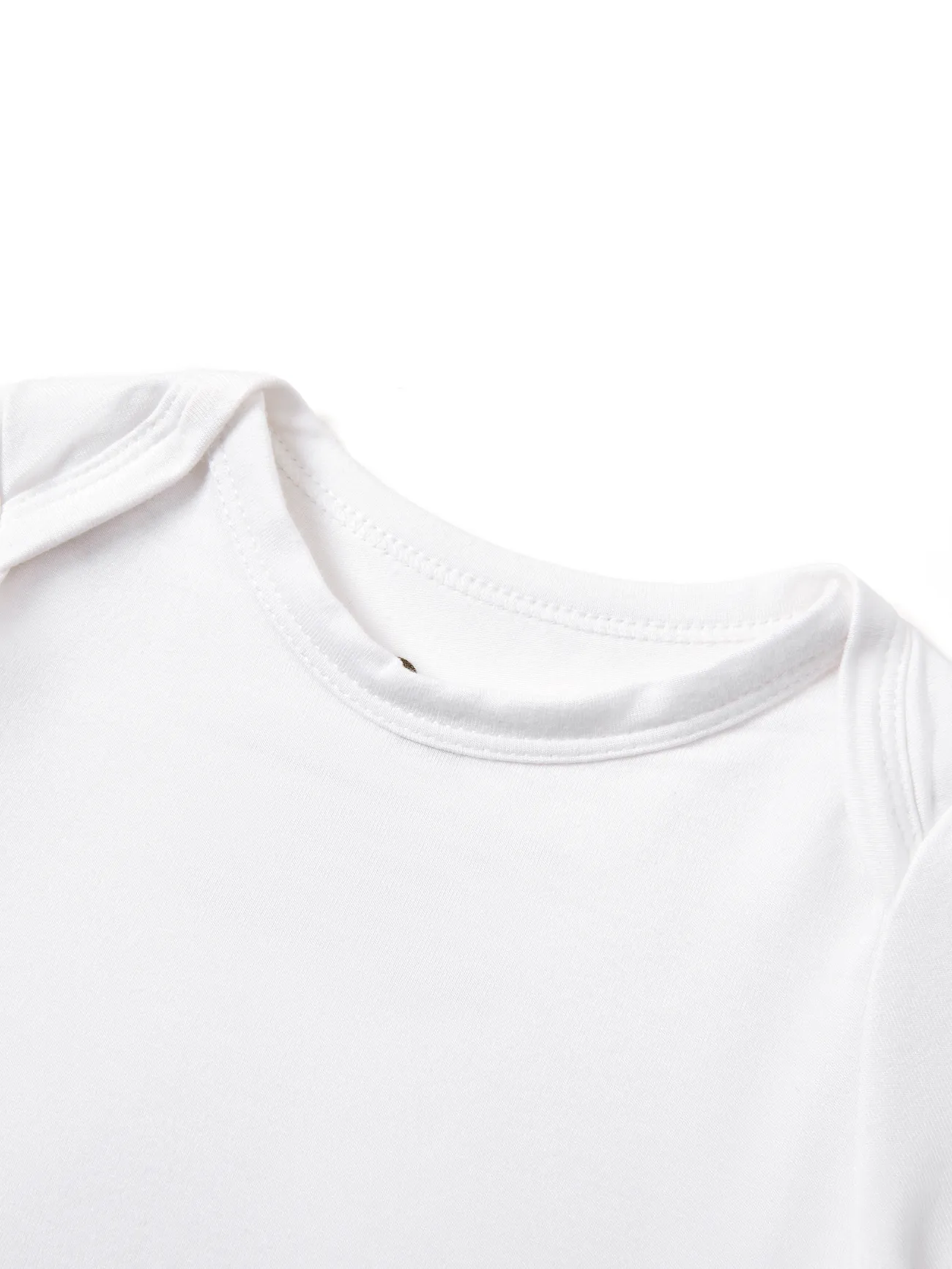 White - Bamboo Baby Boy/Girl Casual Romper - image 2