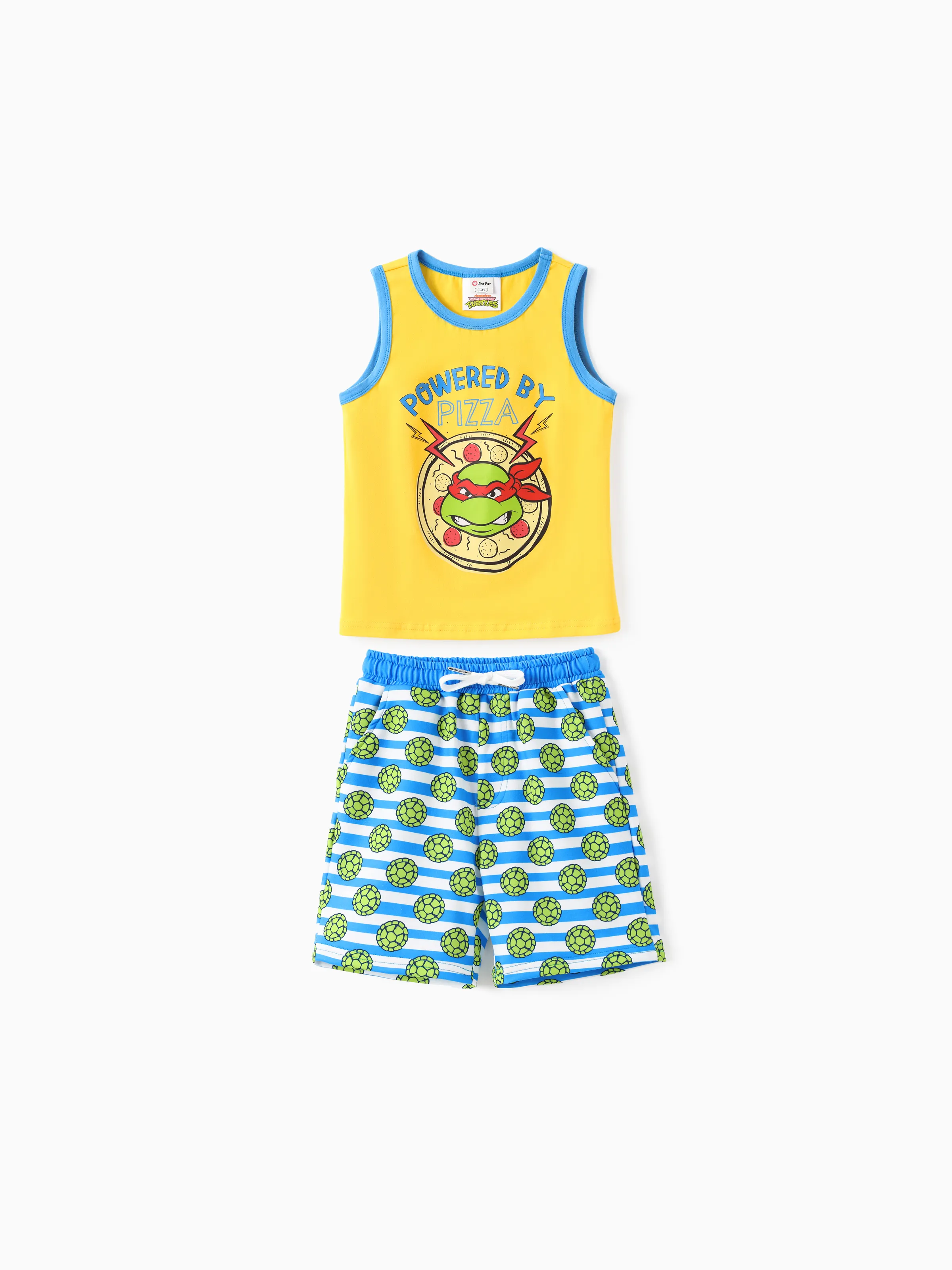 Teenage Mutant Ninja Turtles 2 unidades Chico Costura de tela Infantil Conjuntos Amarillo