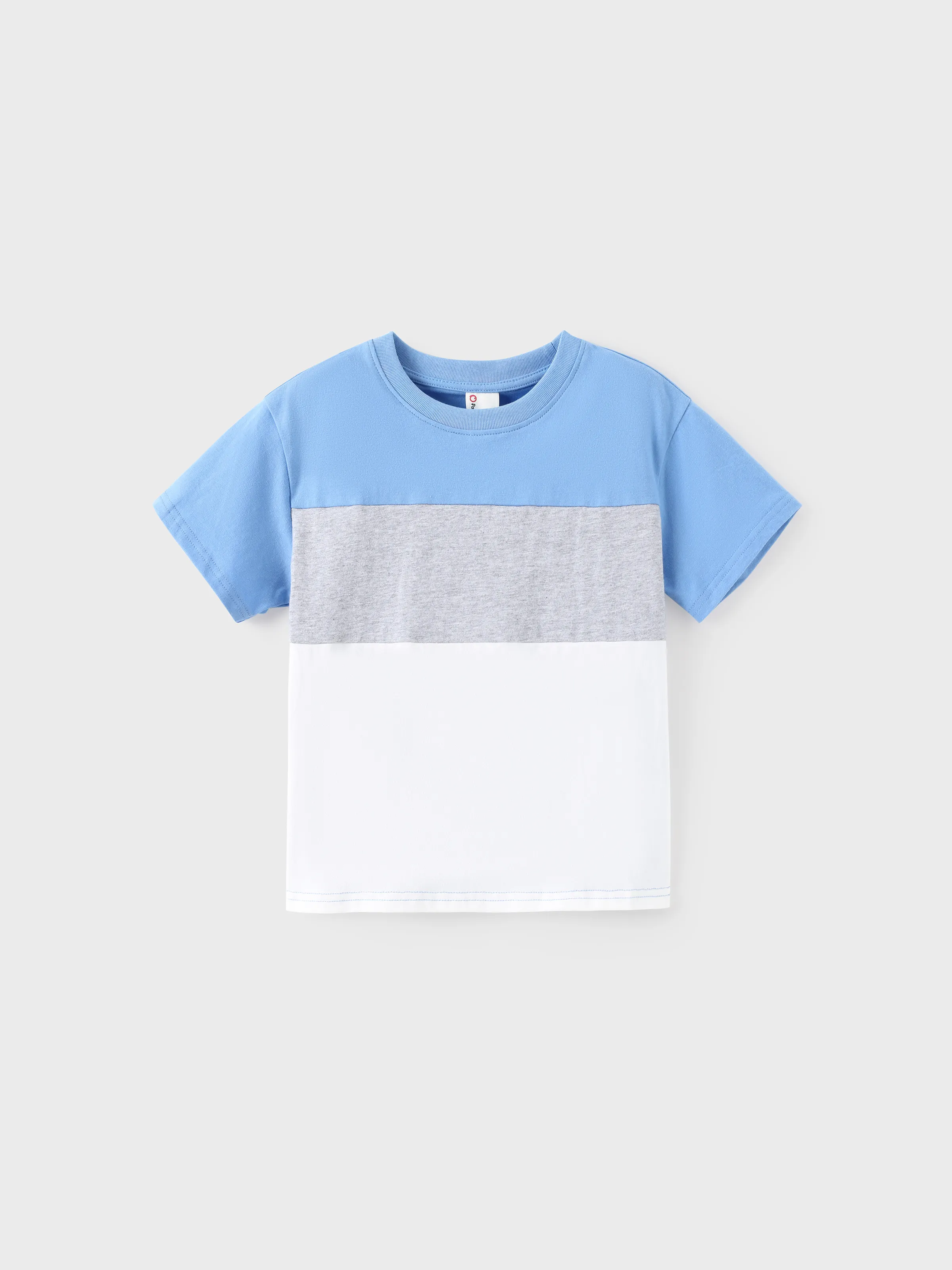 

Family Matching Outfits Blue and White Floral Print Dress or Colorblock T-Shirt Summer Vacation Set