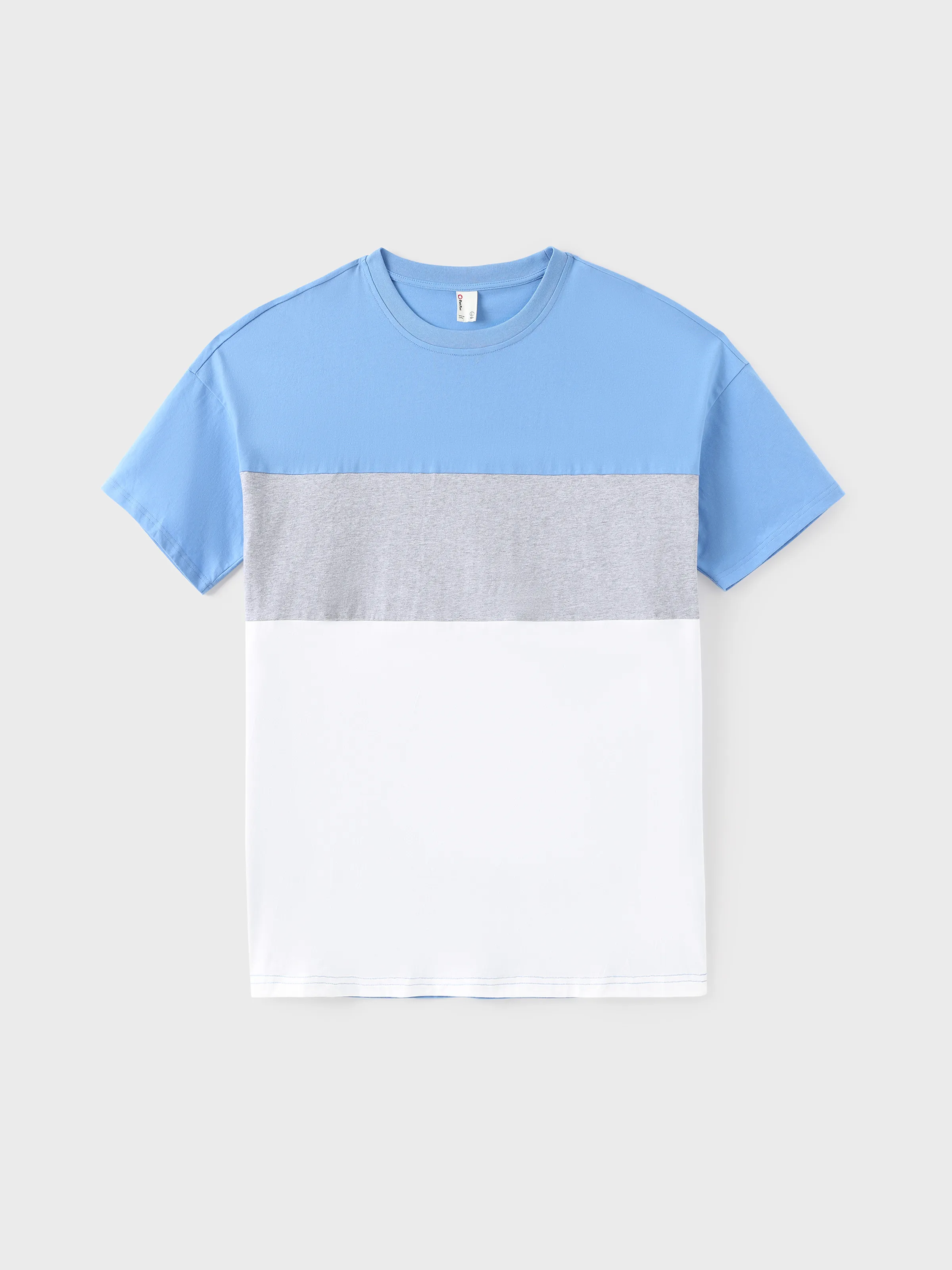 

Family Matching Outfits Blue and White Floral Print Dress or Colorblock T-Shirt Summer Vacation Set