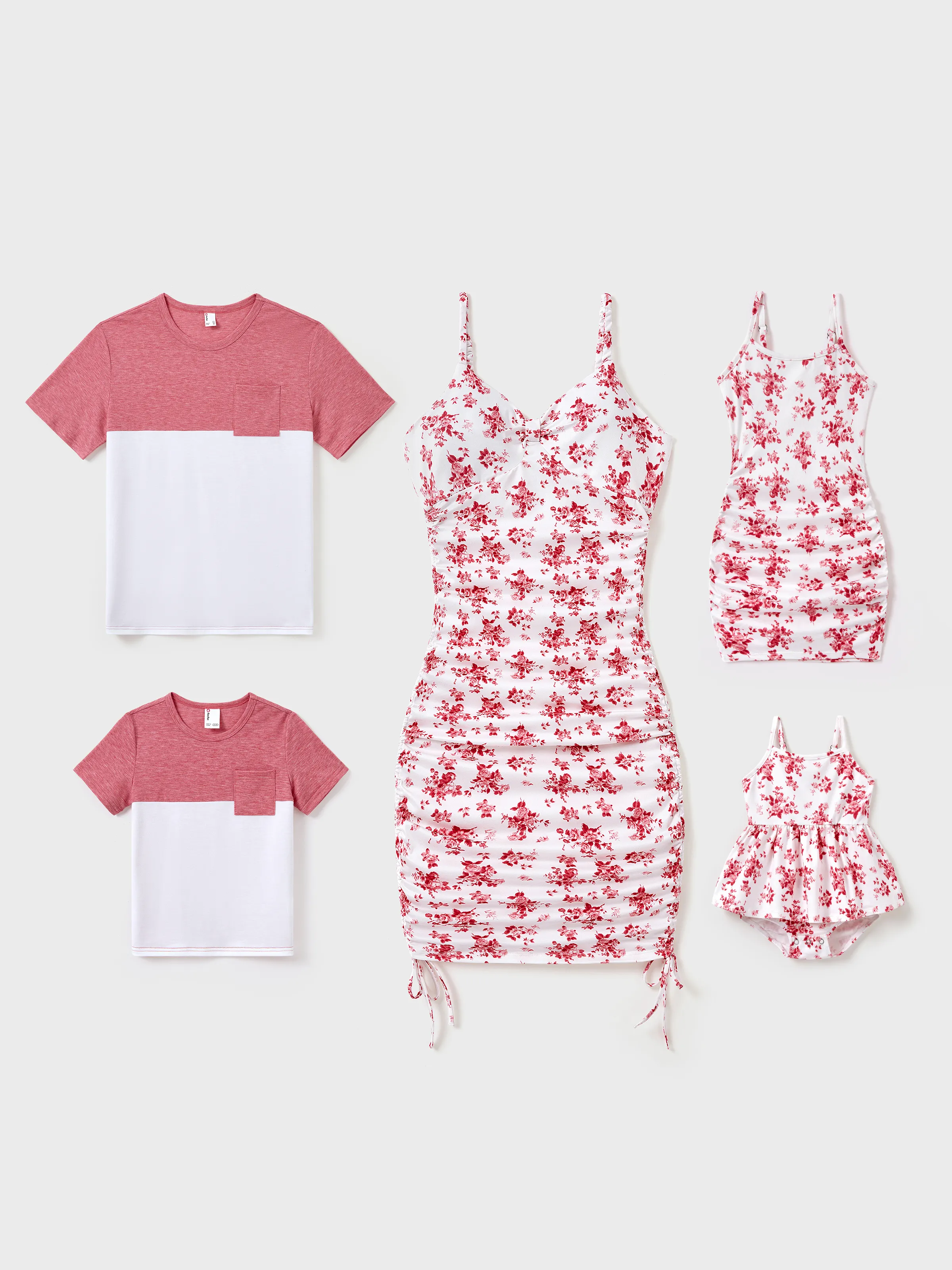 Passendes Body-Con-Kleid mit Blumenprint für Mama und mich