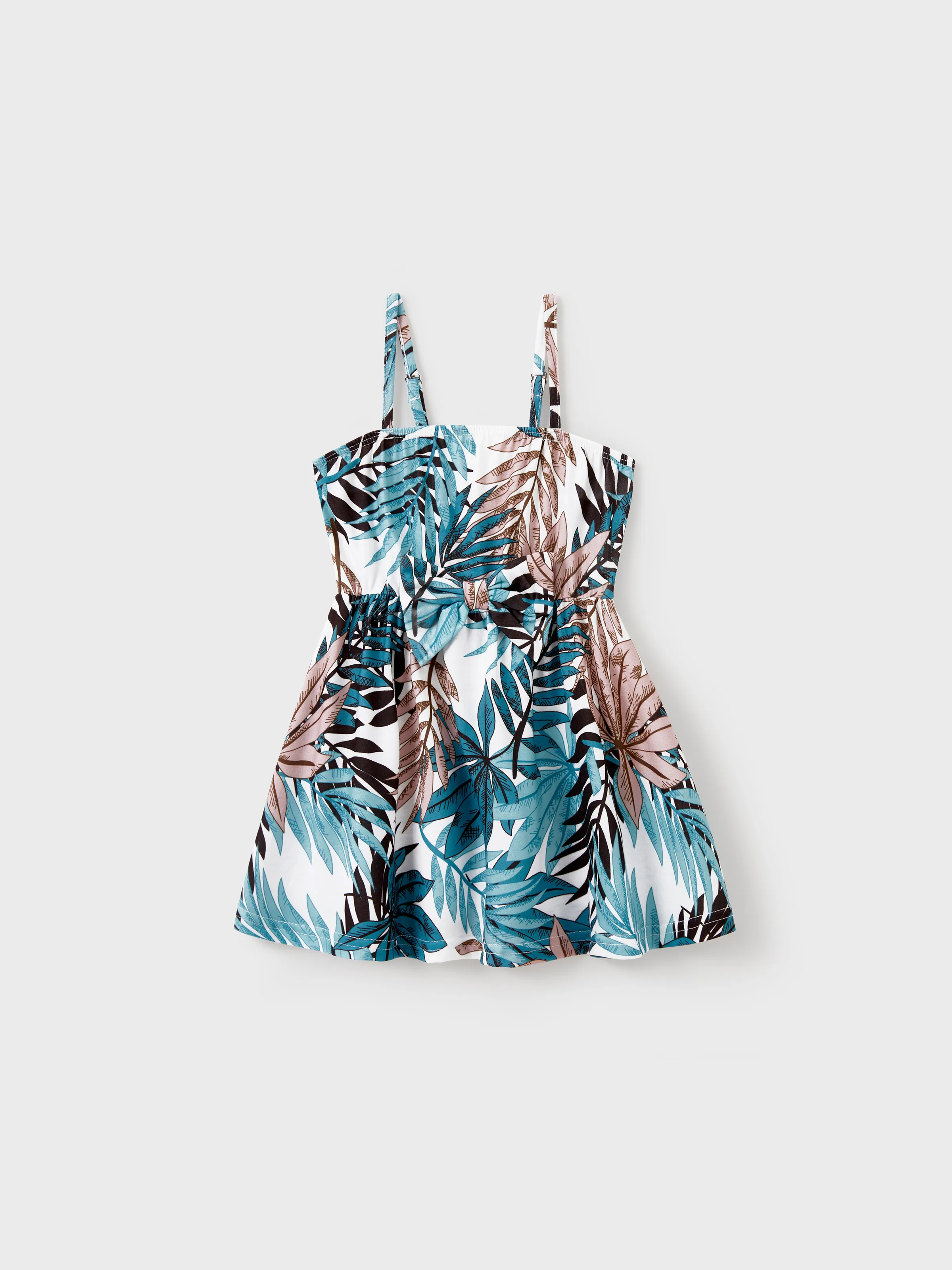 

Tropical Leaf Matching Family Outfits Cotton Tank Top & Sleeveless Summer Dresses Set for Mom, Dad, Kids Vacation Beach Clothes