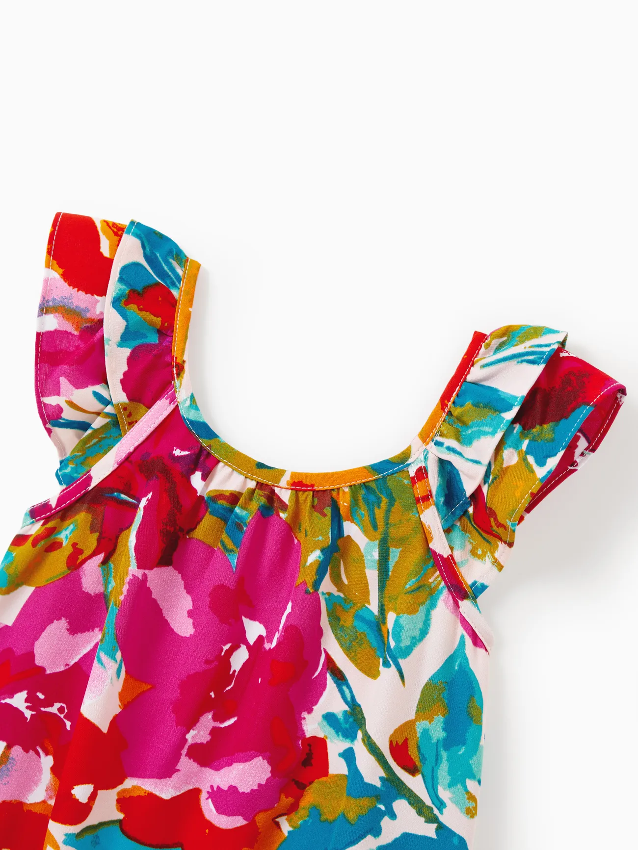 Baby Girl - Colorful Family Matching Outfits sSleeveless Strap Top and Skirt Co-ord Set & Shirt Sets Summer Vacation Clothe for Beach, Photoshoots, Travel - Hot Pink - image 15