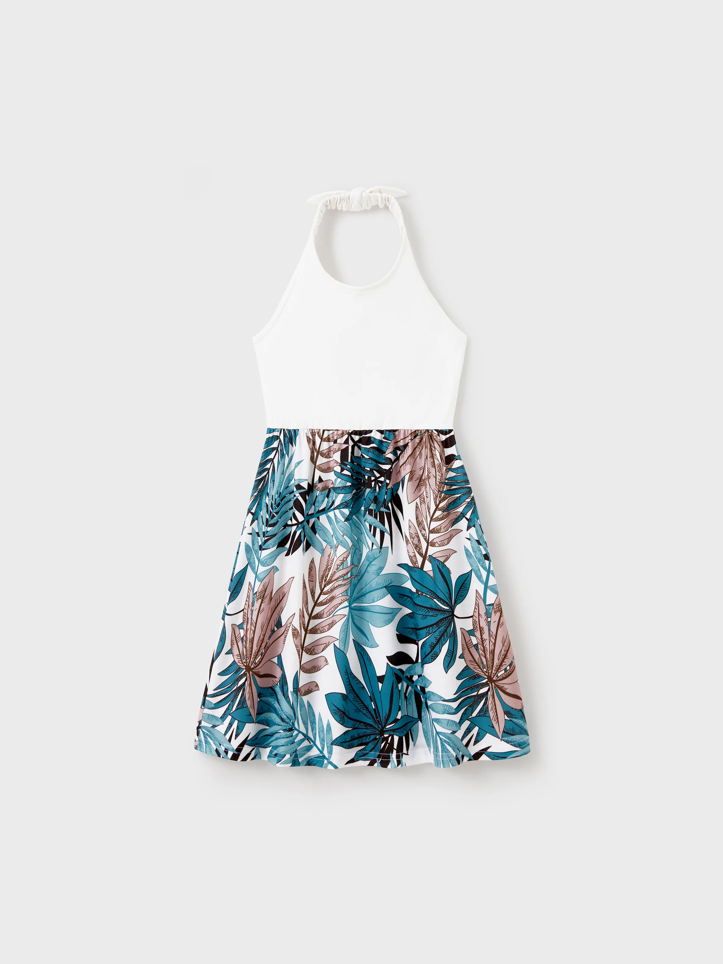 

Tropical Leaf Matching Family Outfits Cotton Tank Top & Sleeveless Summer Dresses Set for Mom, Dad, Kids Vacation Beach Clothes